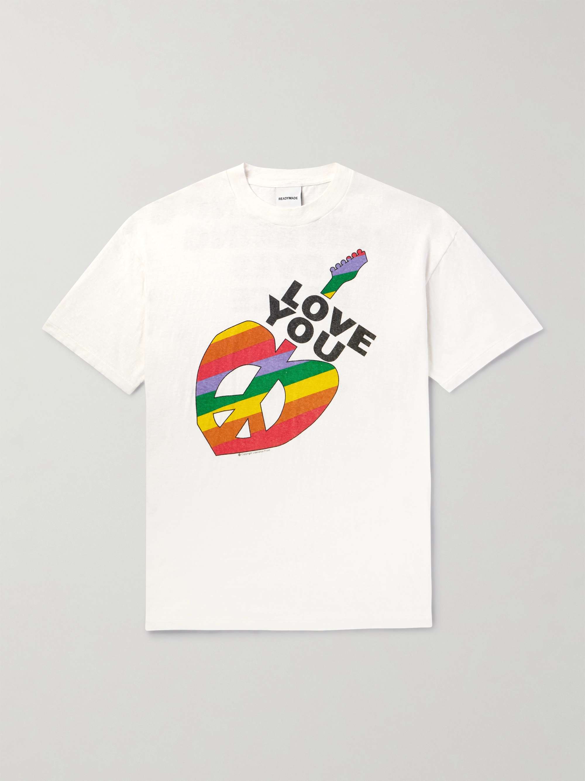 I Love You Printed Cotton-Jersey T-Shirt view