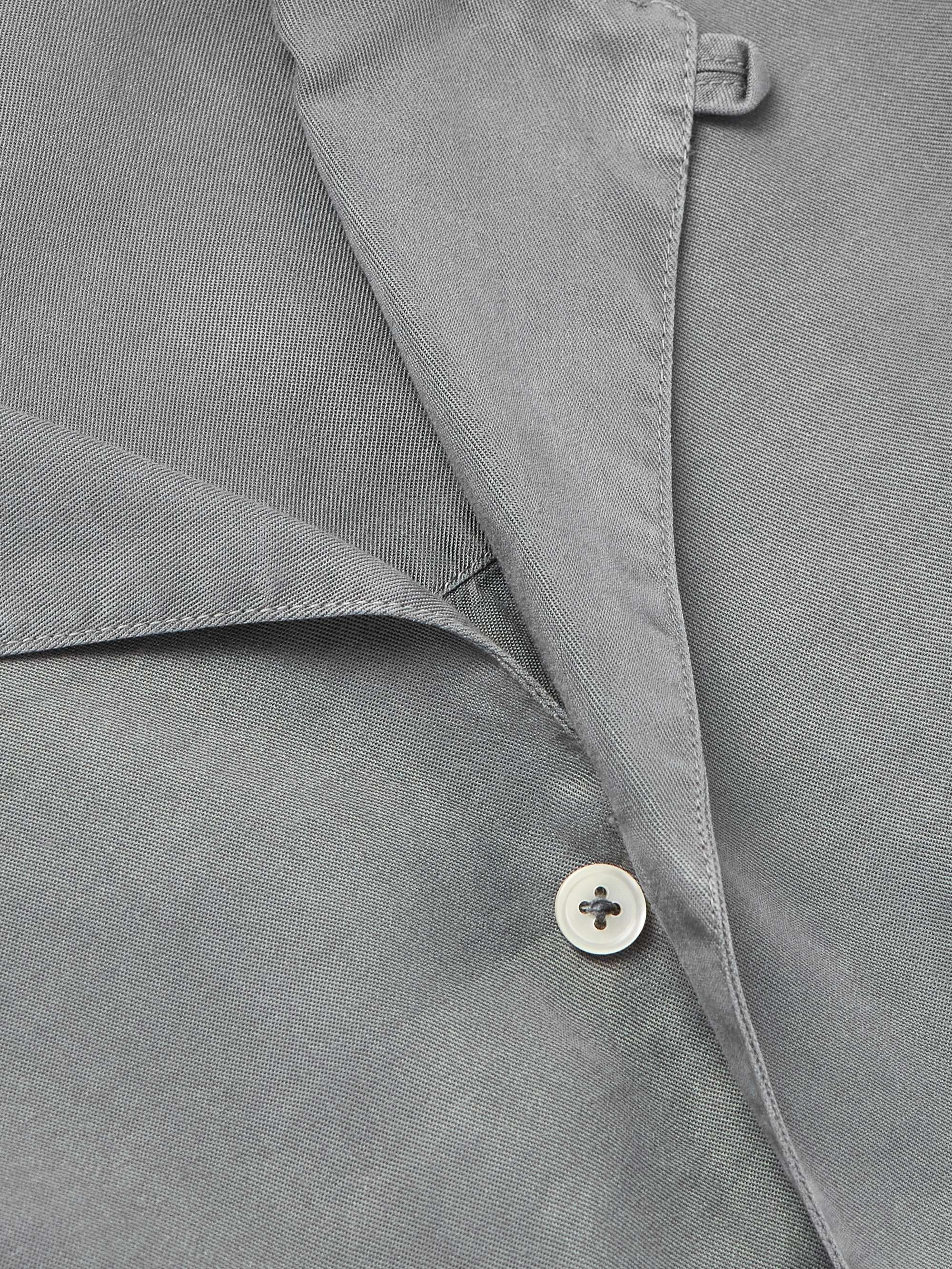 Leto Convertible-Collar Lyocell-Twill Shirt view