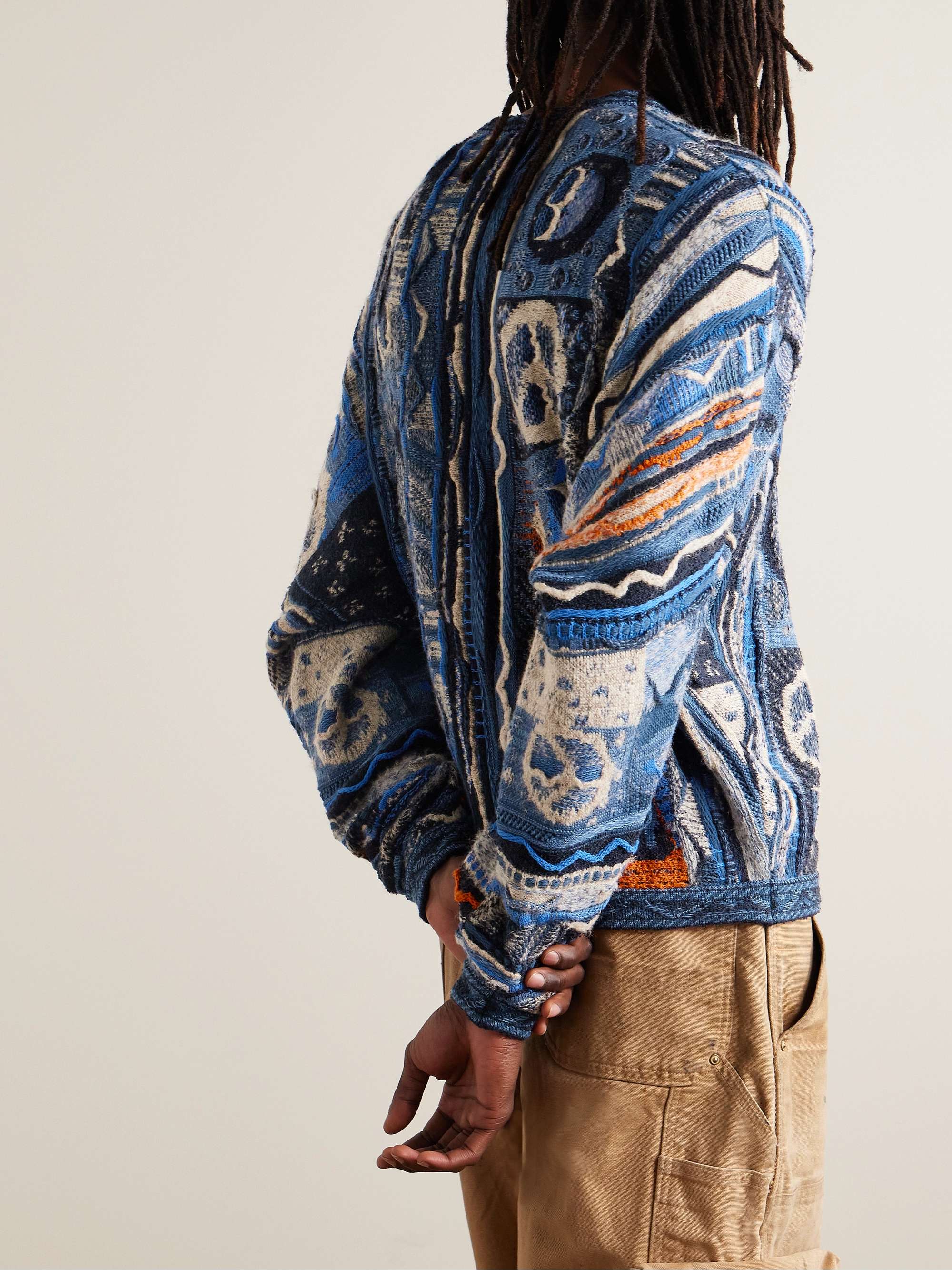Boro Gaudy Cotton-Blend Jacquard Sweater view