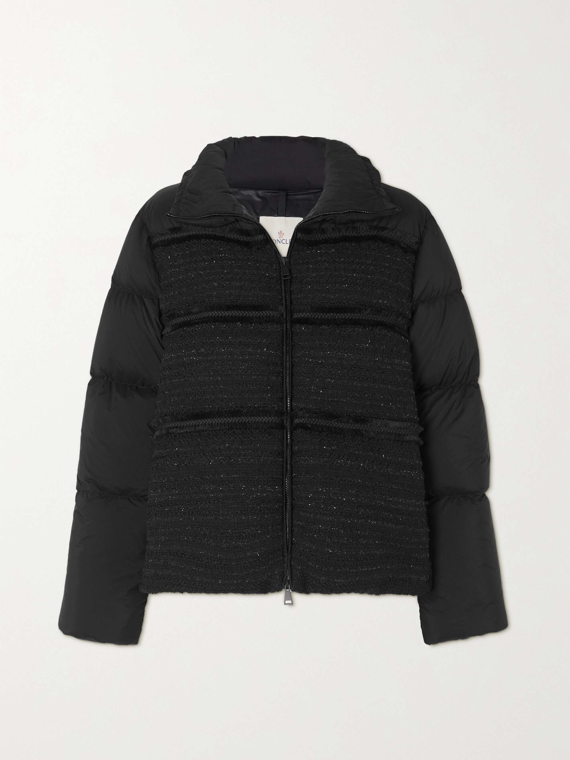 Aucun quilted tweed-lamé and shell down jacket view