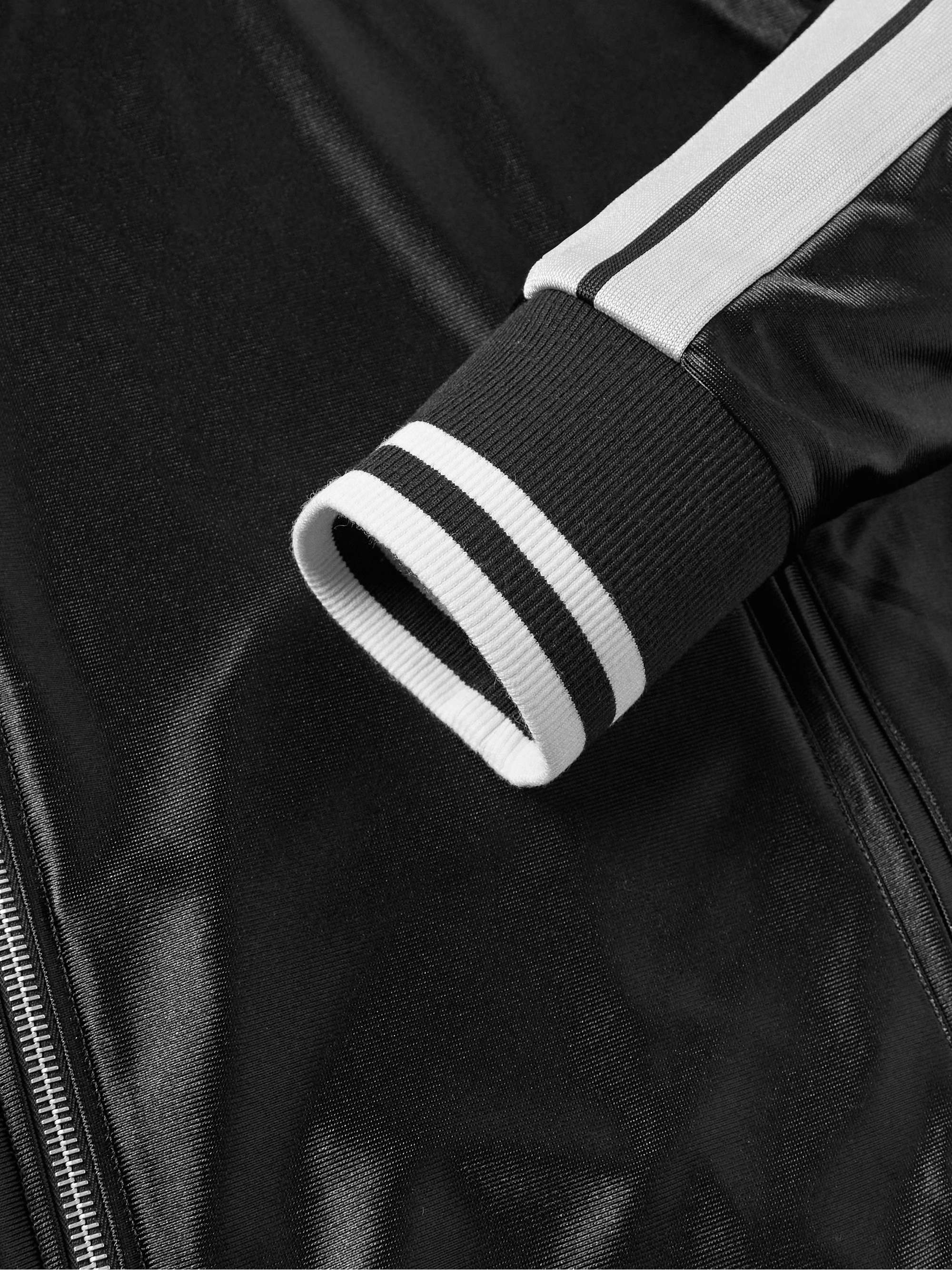 + 8 Palm Angels Logo-Appliquéd Striped Satin-Jersey Track Jacket view