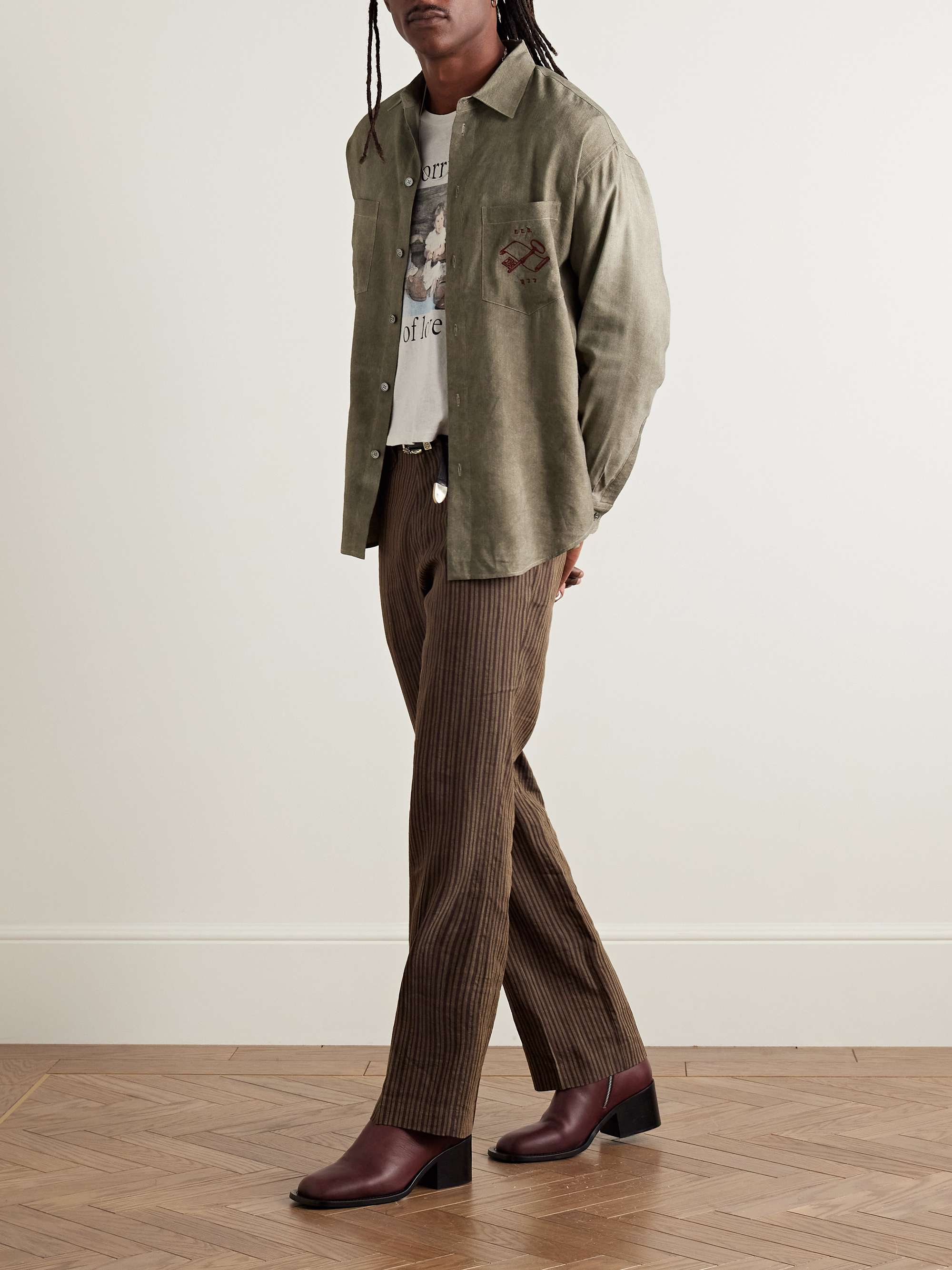 Artist Embroidered Woven Shirt view