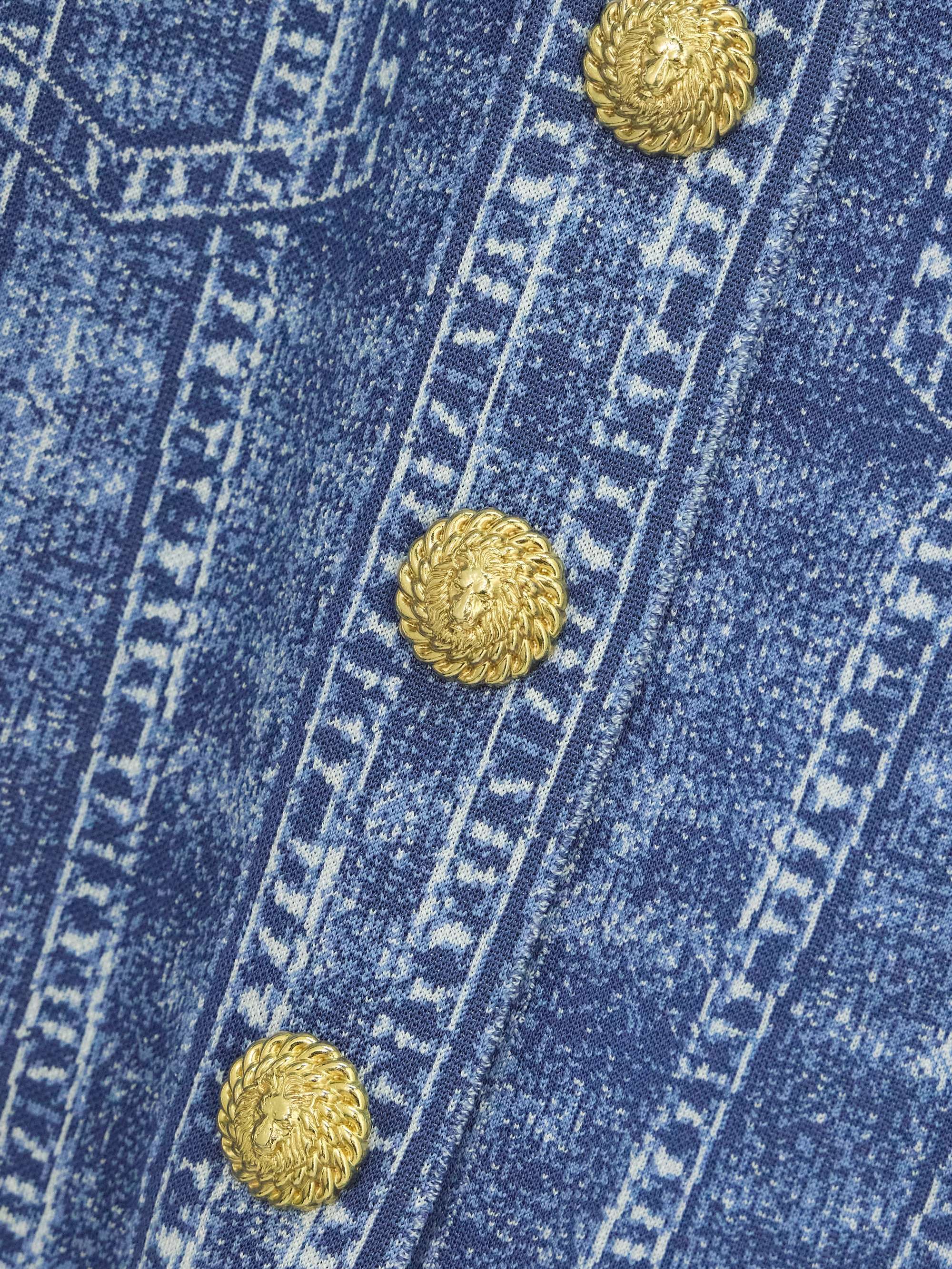 Trompe l'oeil jacquard-knit cardigan view
