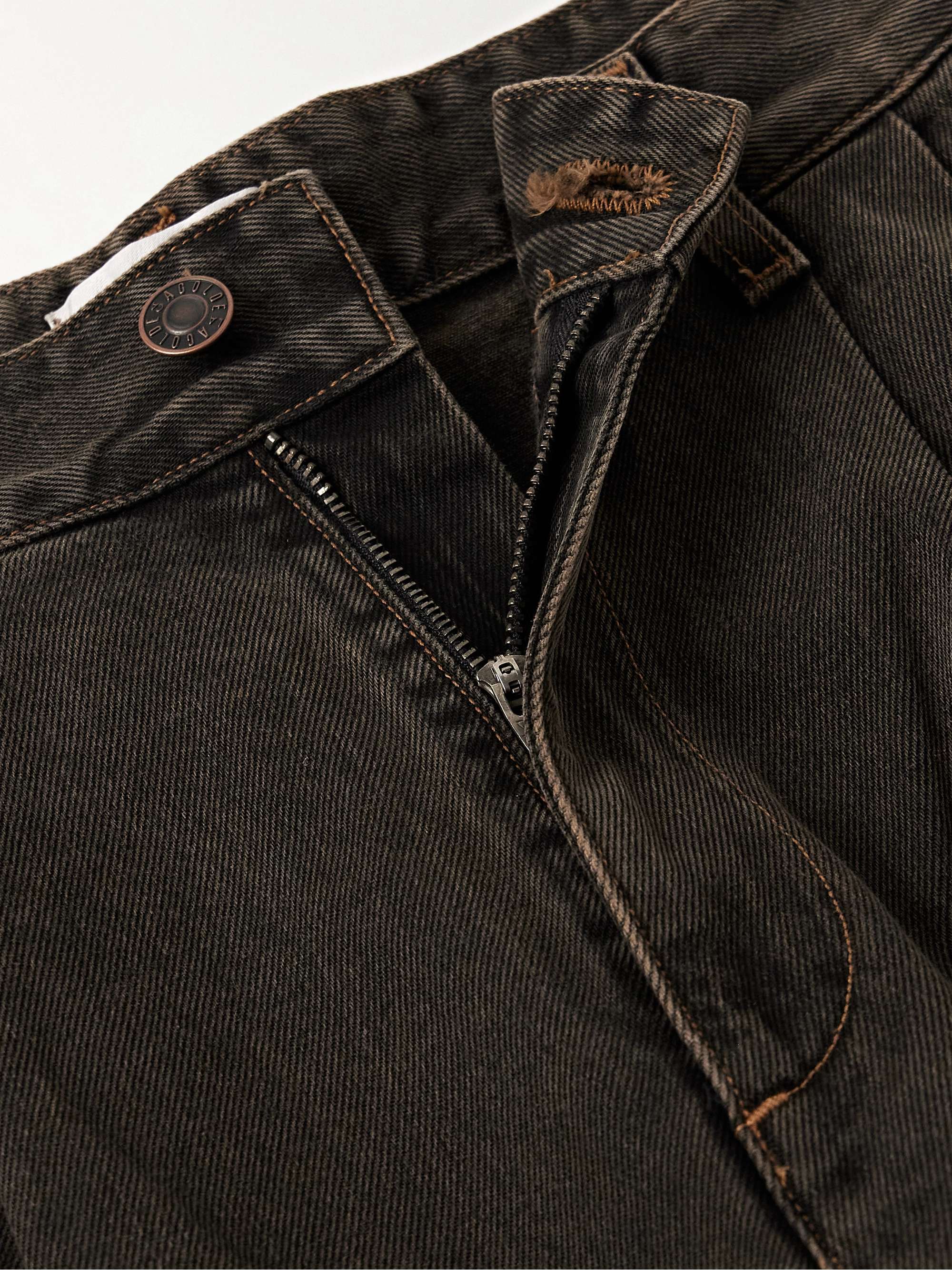 Slater Straight-Leg Pleated Jeans view