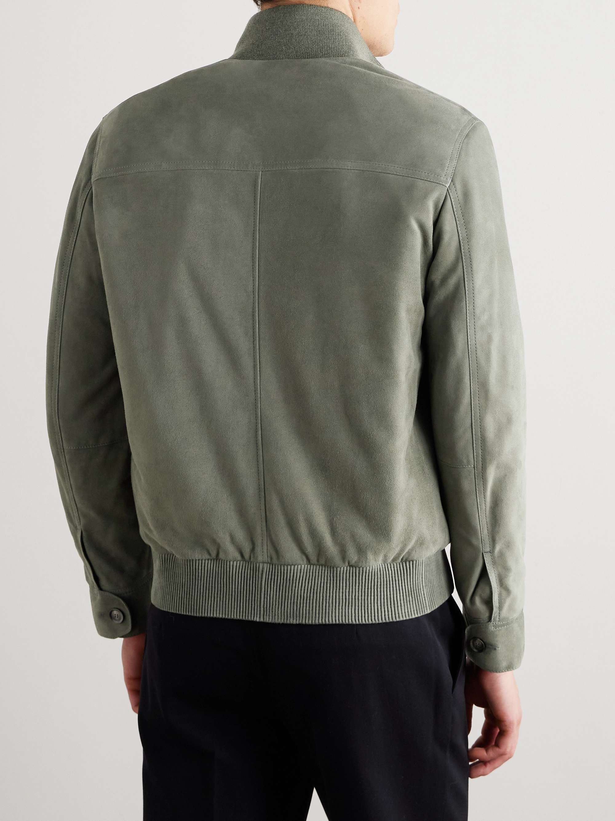 75 Padded Suede Blouson Jacket view