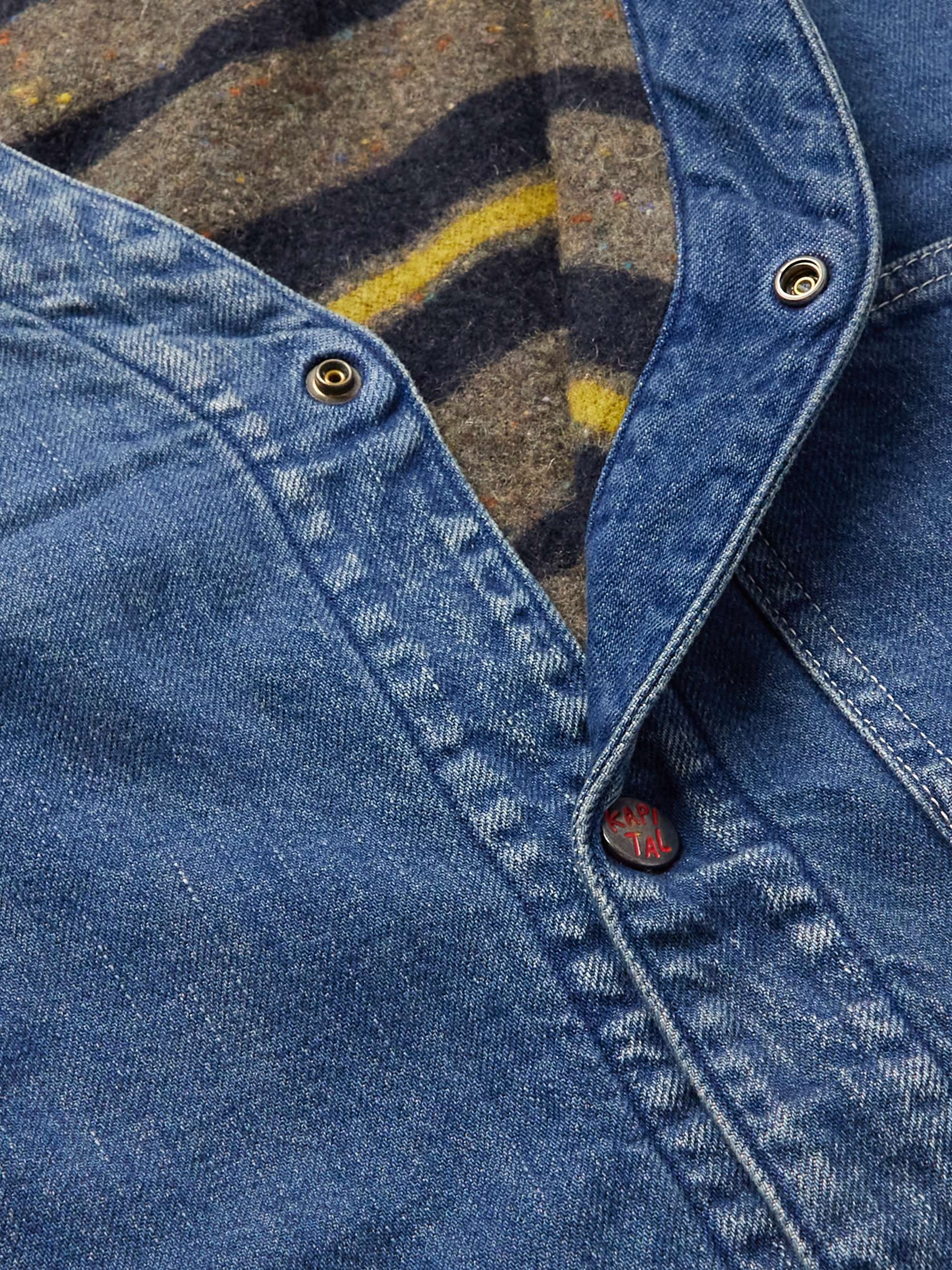 Coneybowy Reversible Denim and Striped Knitted Jacket view