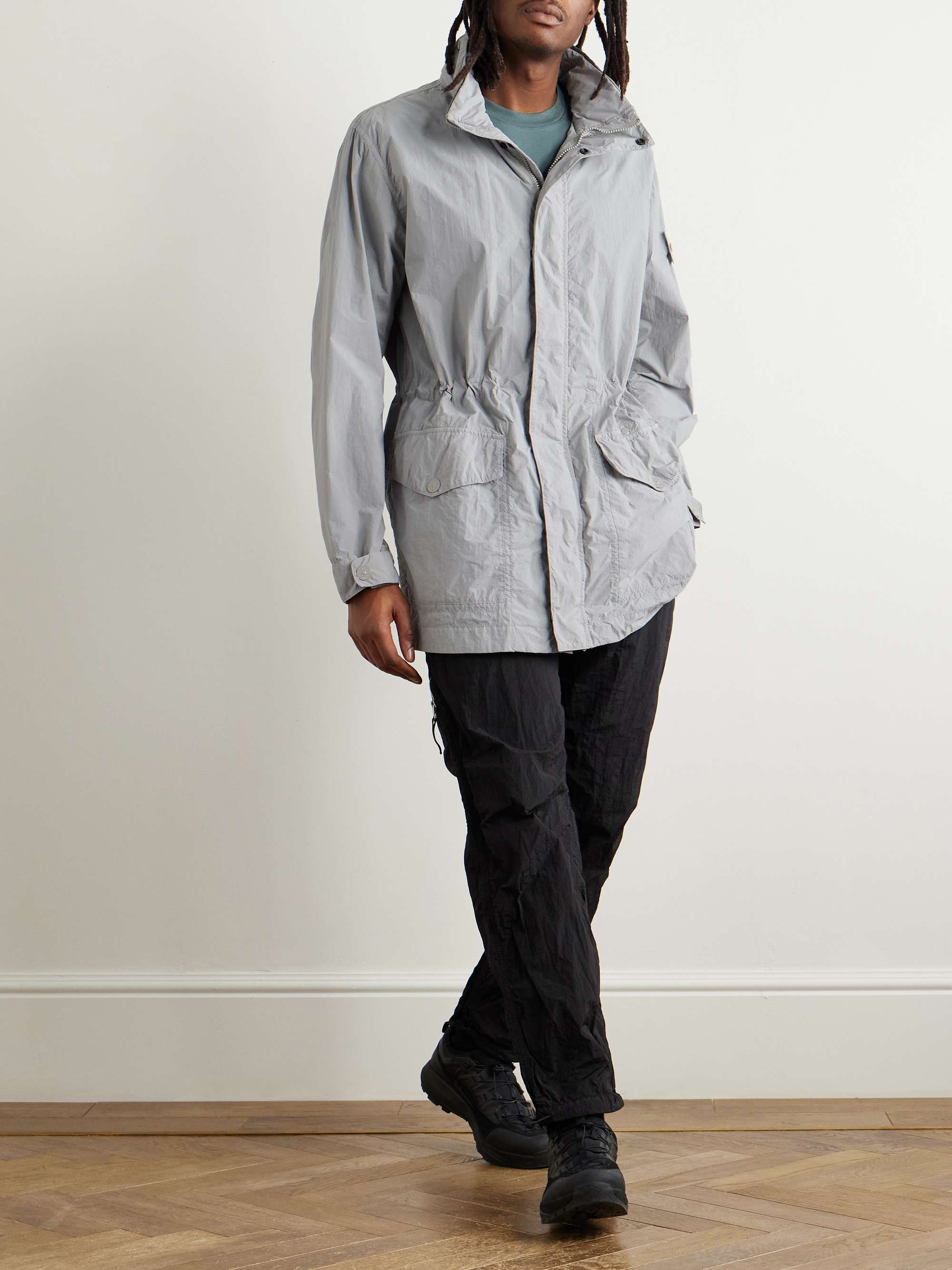 Ghost Garment-Dyed Crinkled Nylon Tela Jacket view