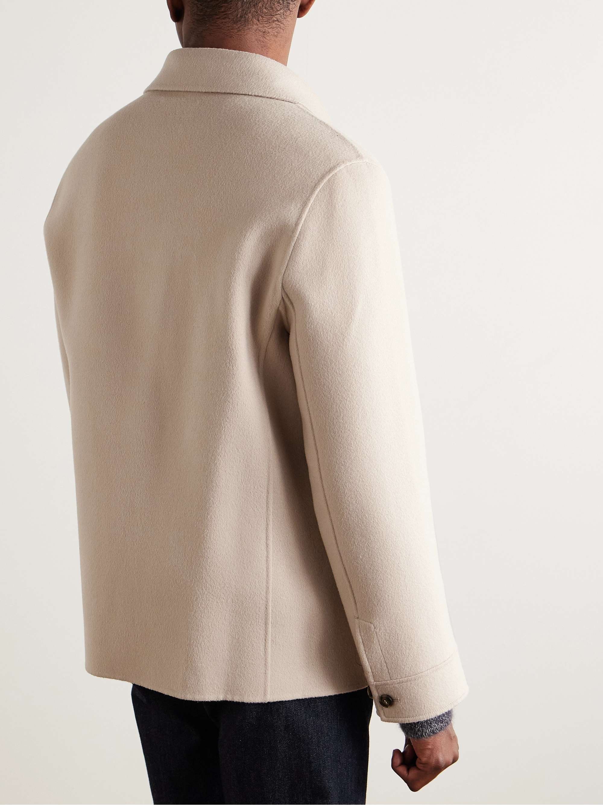 Wool and Cashmere-Blend Felt Overshirt view