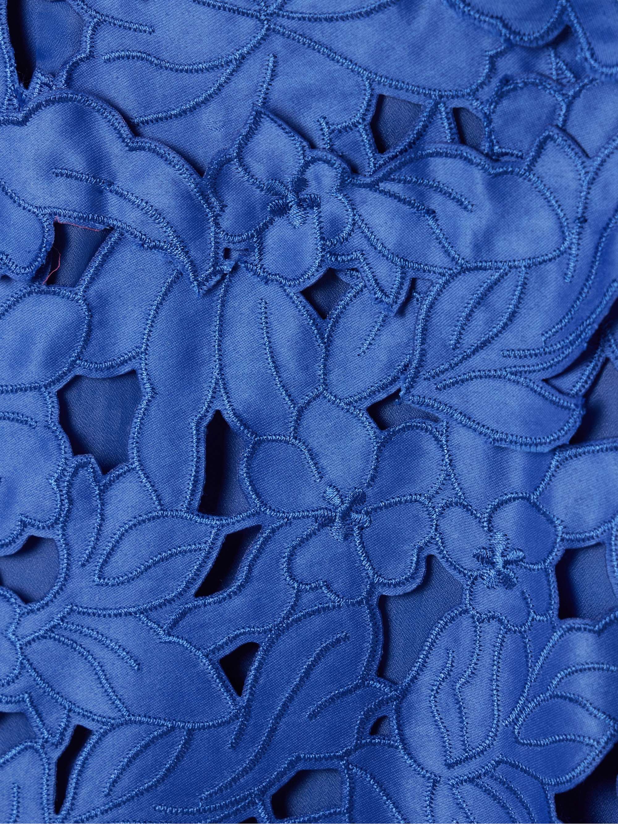 Norina strapless cutout embroidered satin gown view