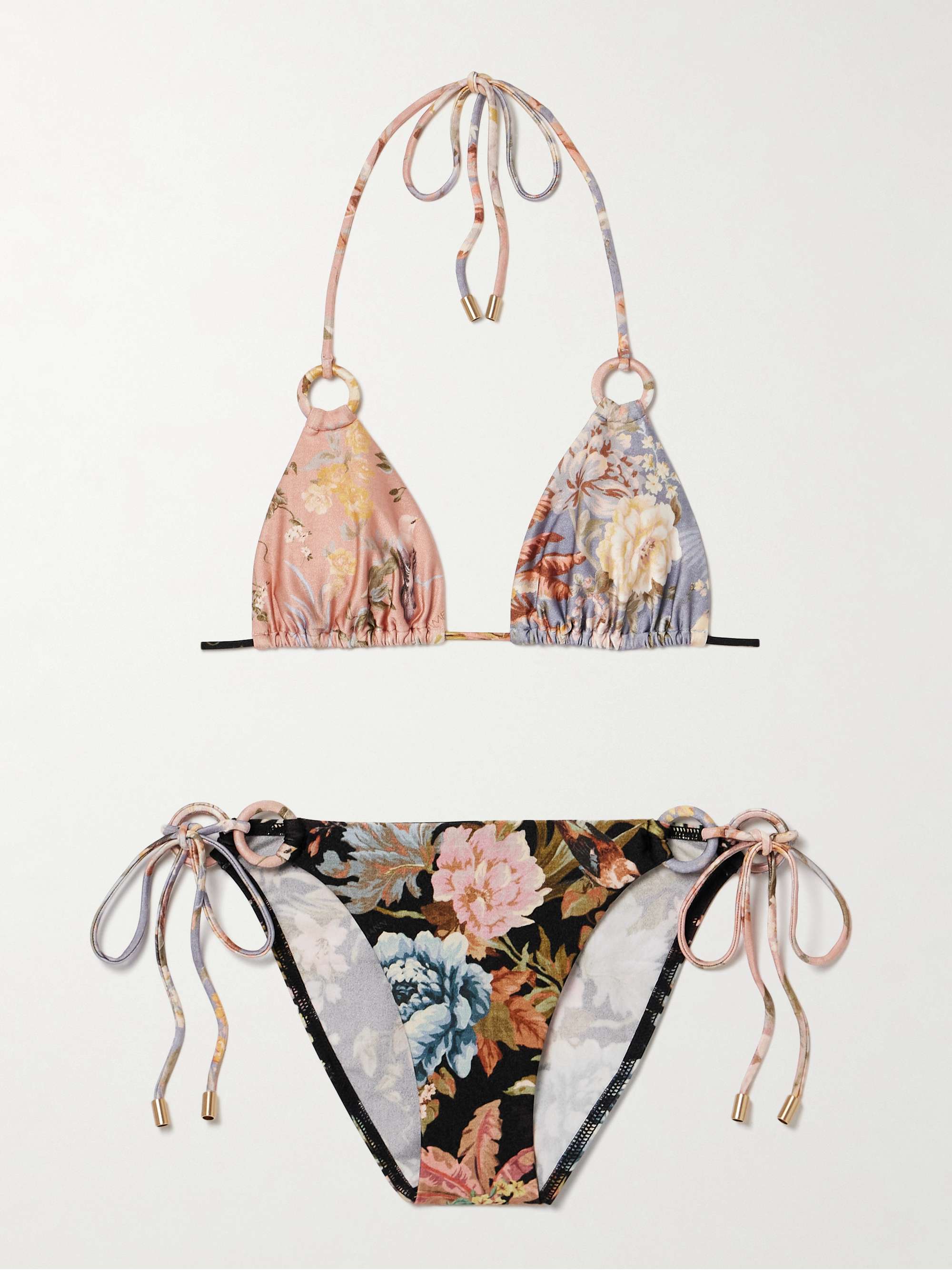 Tallow embellished floral-print bikini view