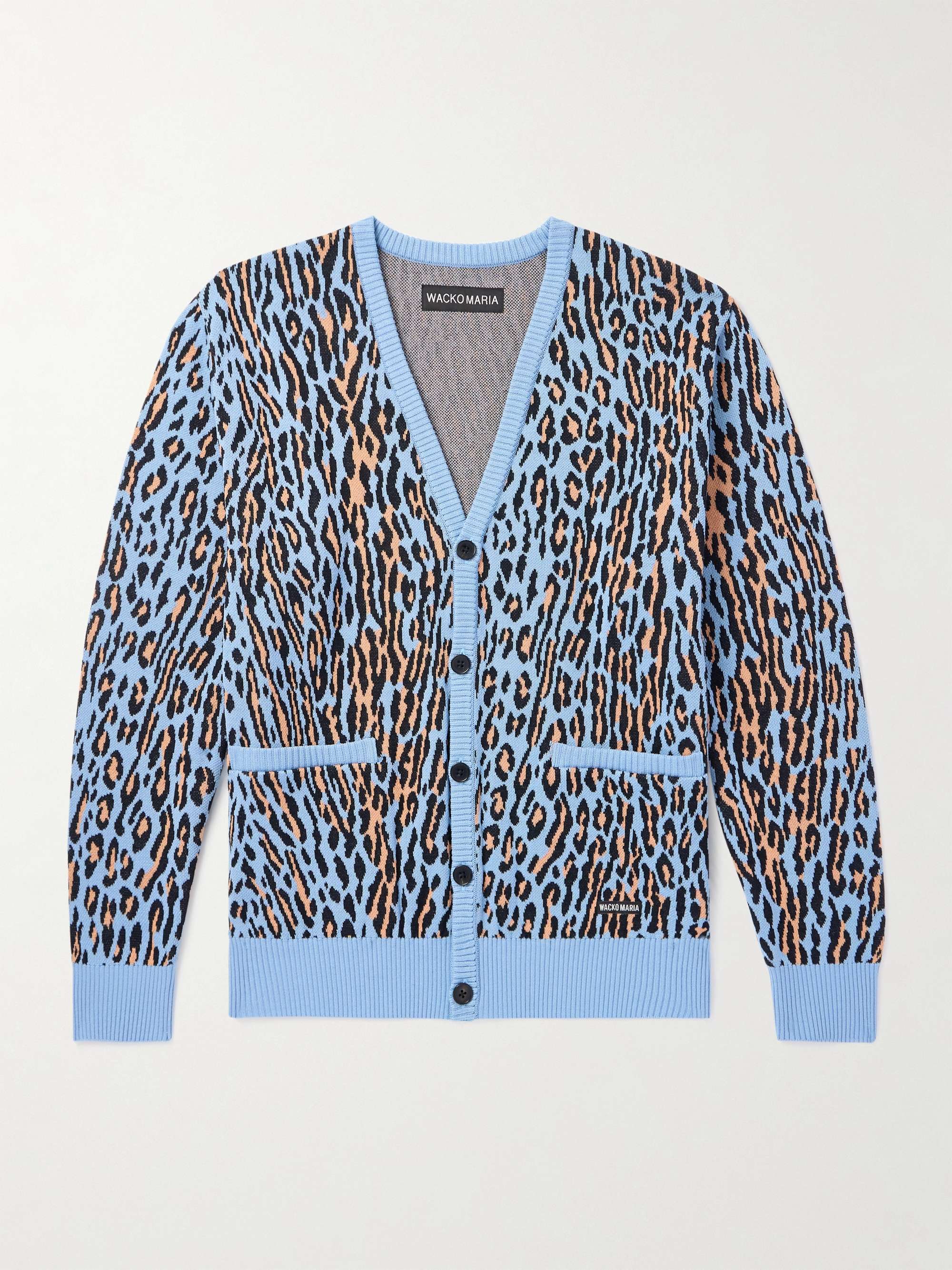 Leopard Cotton-Jacquard Cardigan view