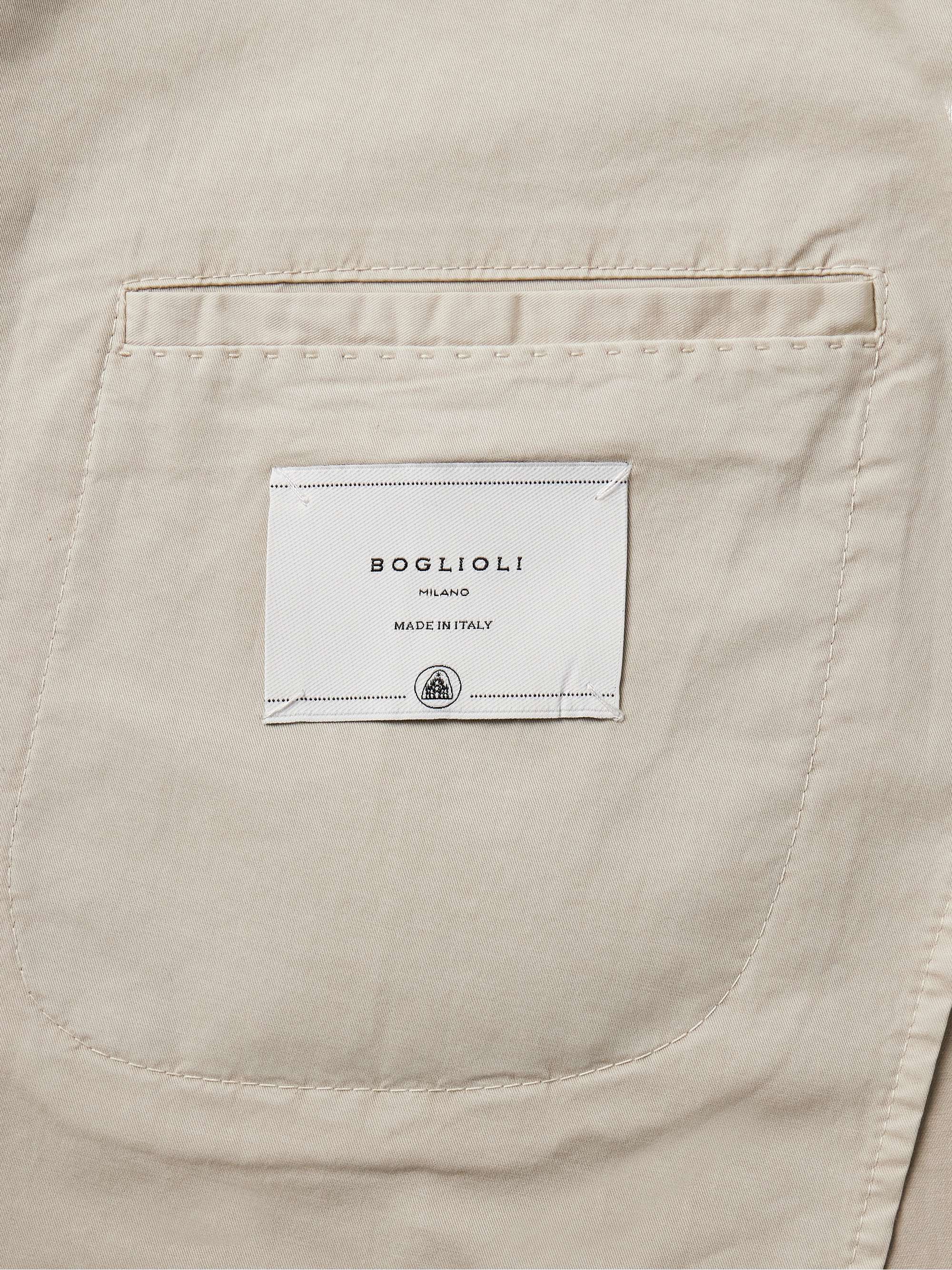Unstructured Garment-Dyed Cotton-Blend Twill Suit Jacket view