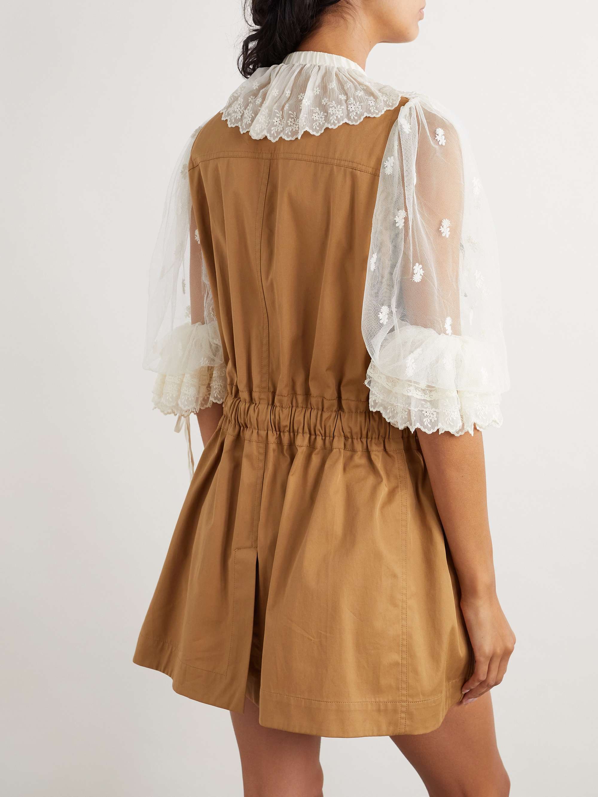 Buckled cotton-twill vest view