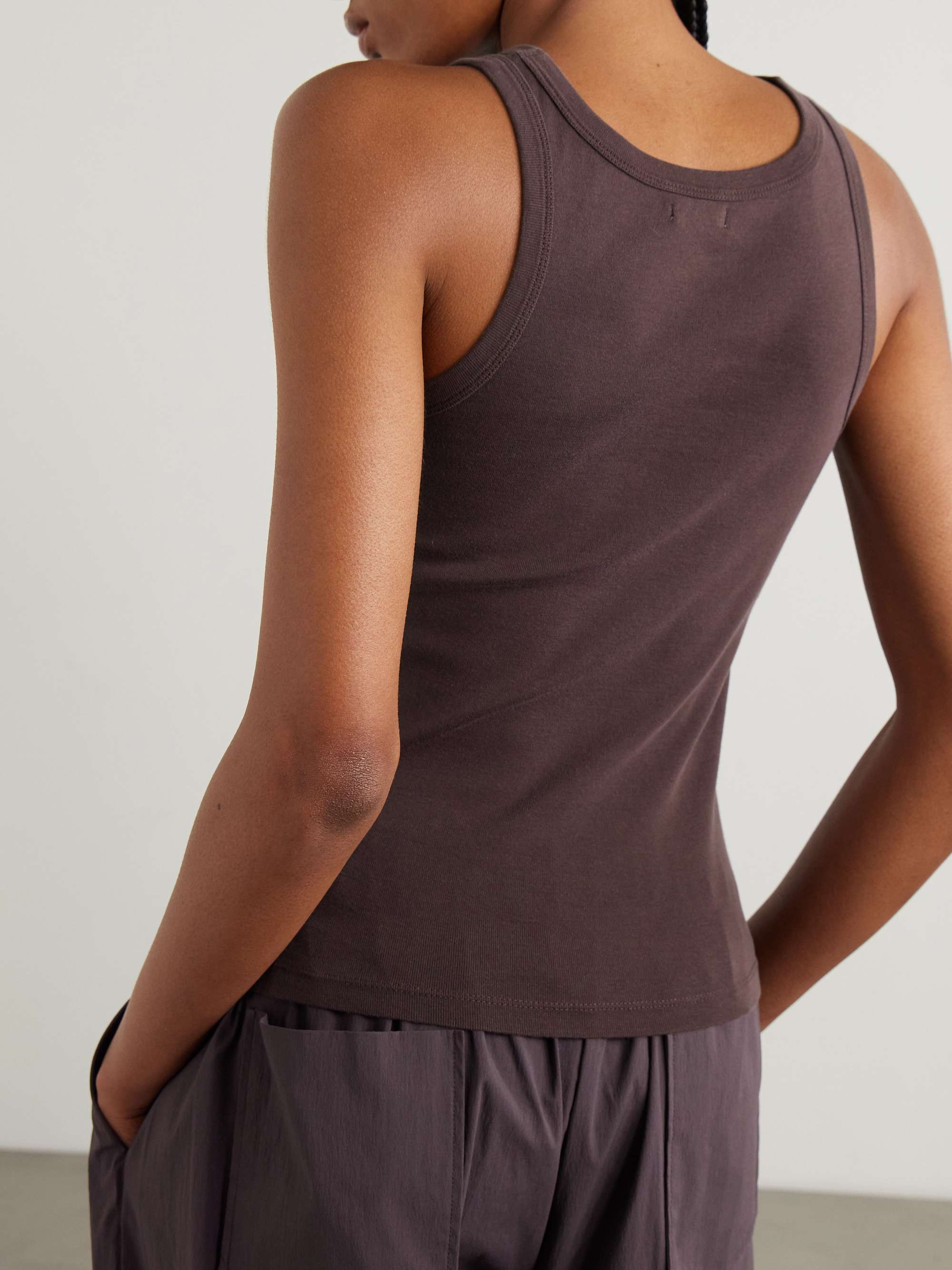 Ribbed organic cotton-jersey tank view