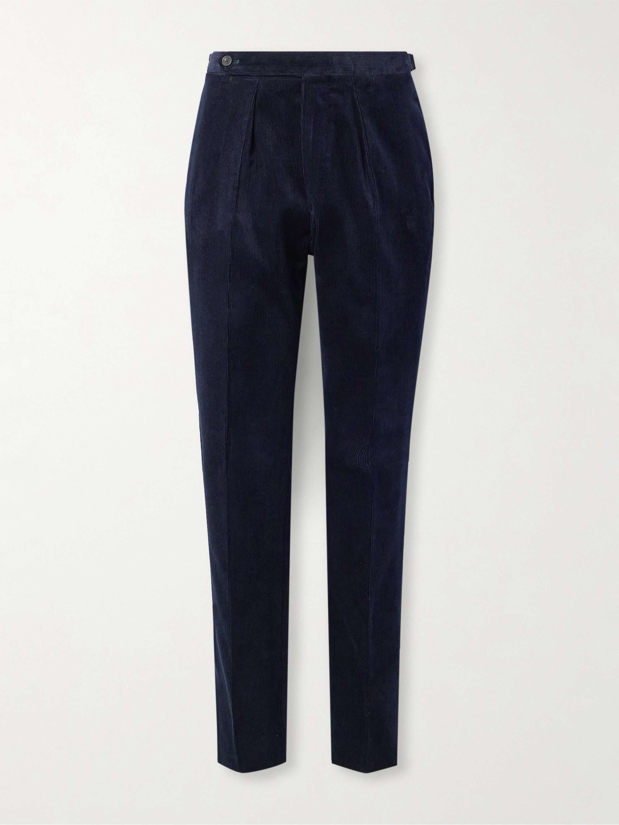 Straight-Leg Cotton-Corduroy Suit Trousers view