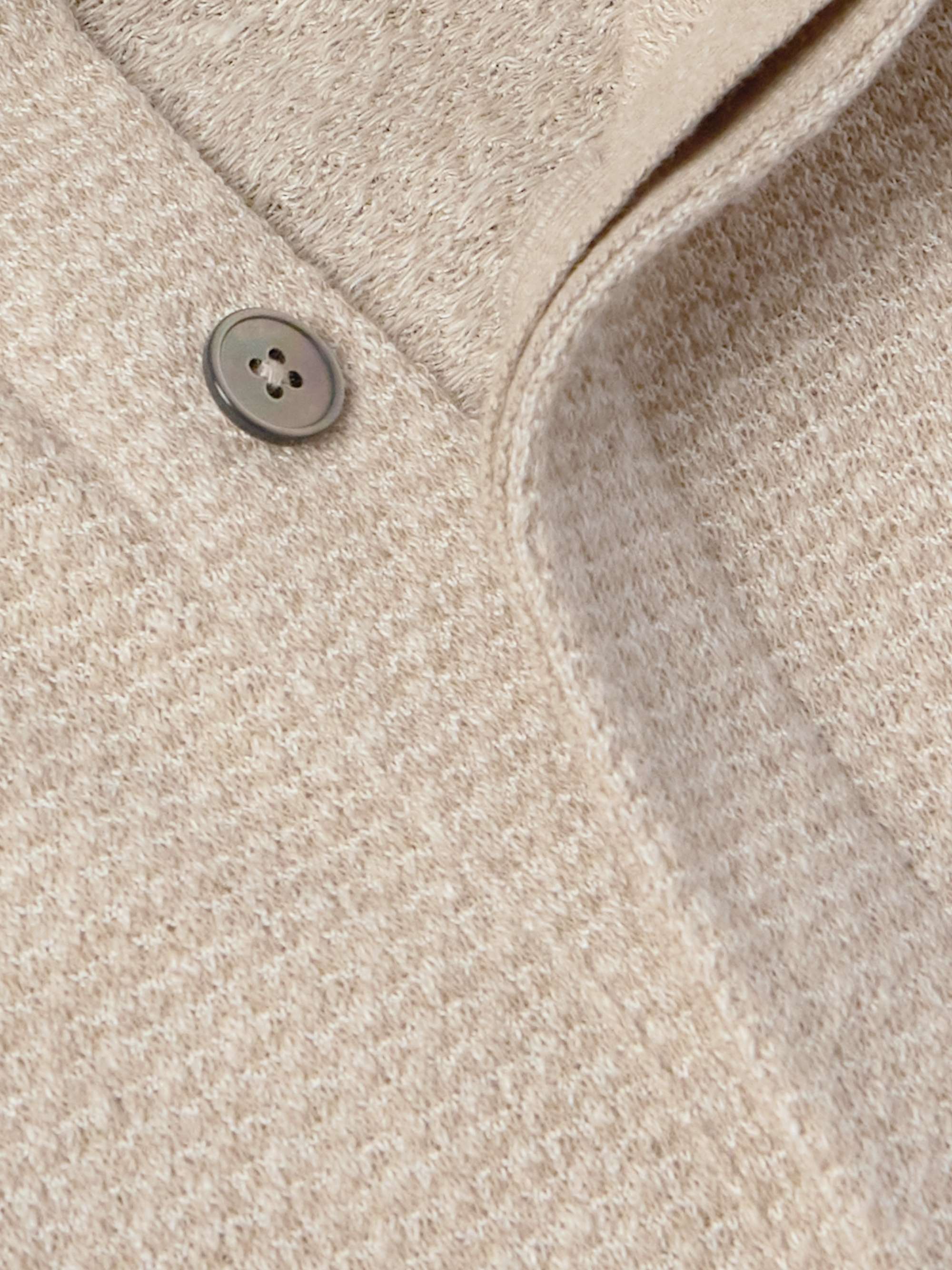 Cotton, Linen and Silk-Blend Polo Shirt view