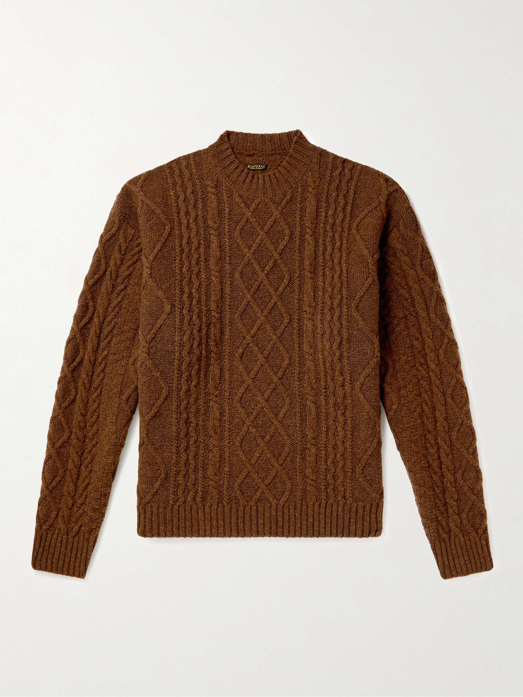 Intarsia Cable-Knit Wool-Blend Sweater view