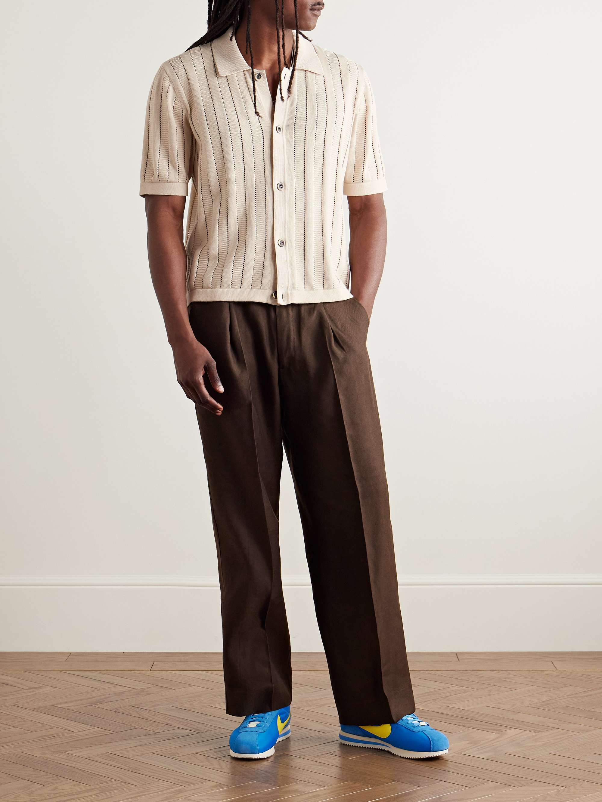 Pointelle-Knit Organic Cotton Shirt view