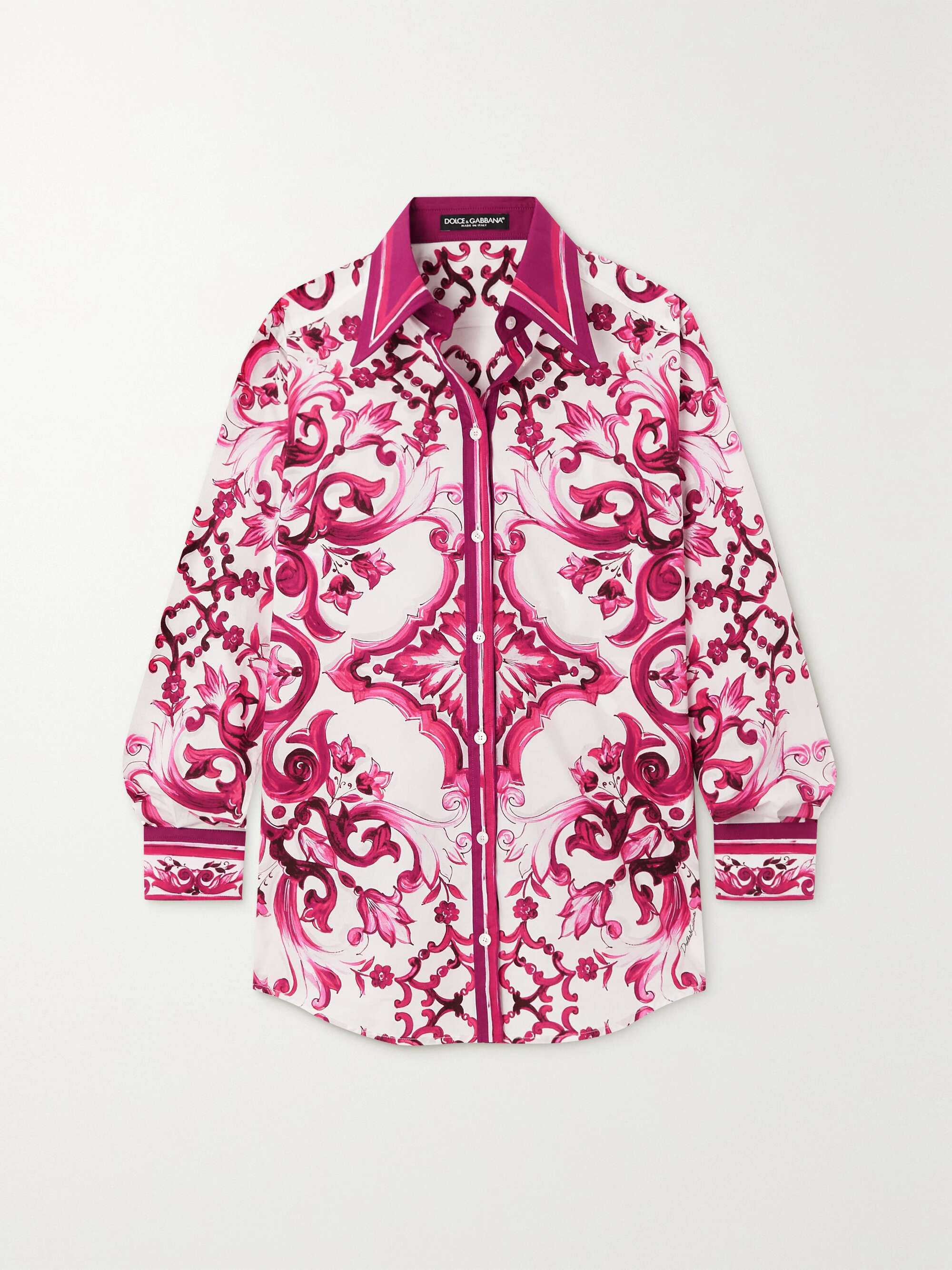 Maiolica printed cotton-poplin shirt view