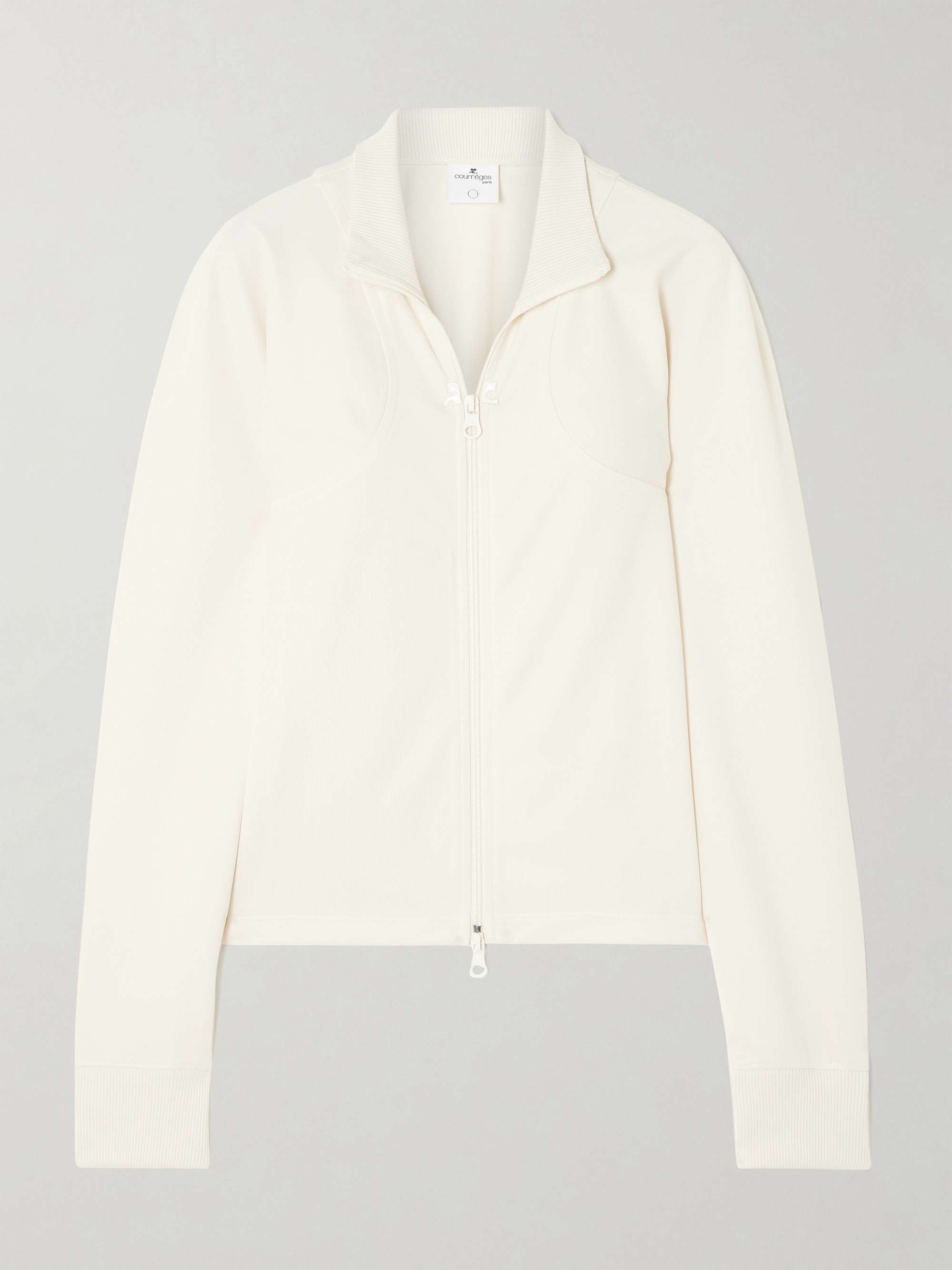 Interlock appliquéd jersey track jacket view