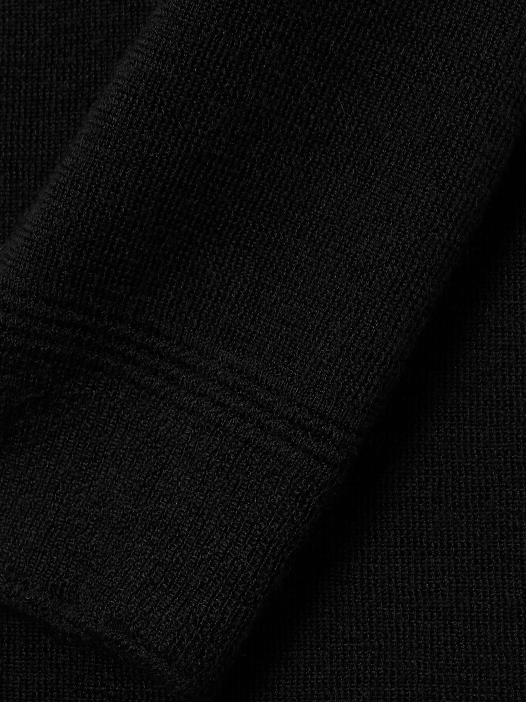 Off-the-shoulder cashmere and silk-blend dress view