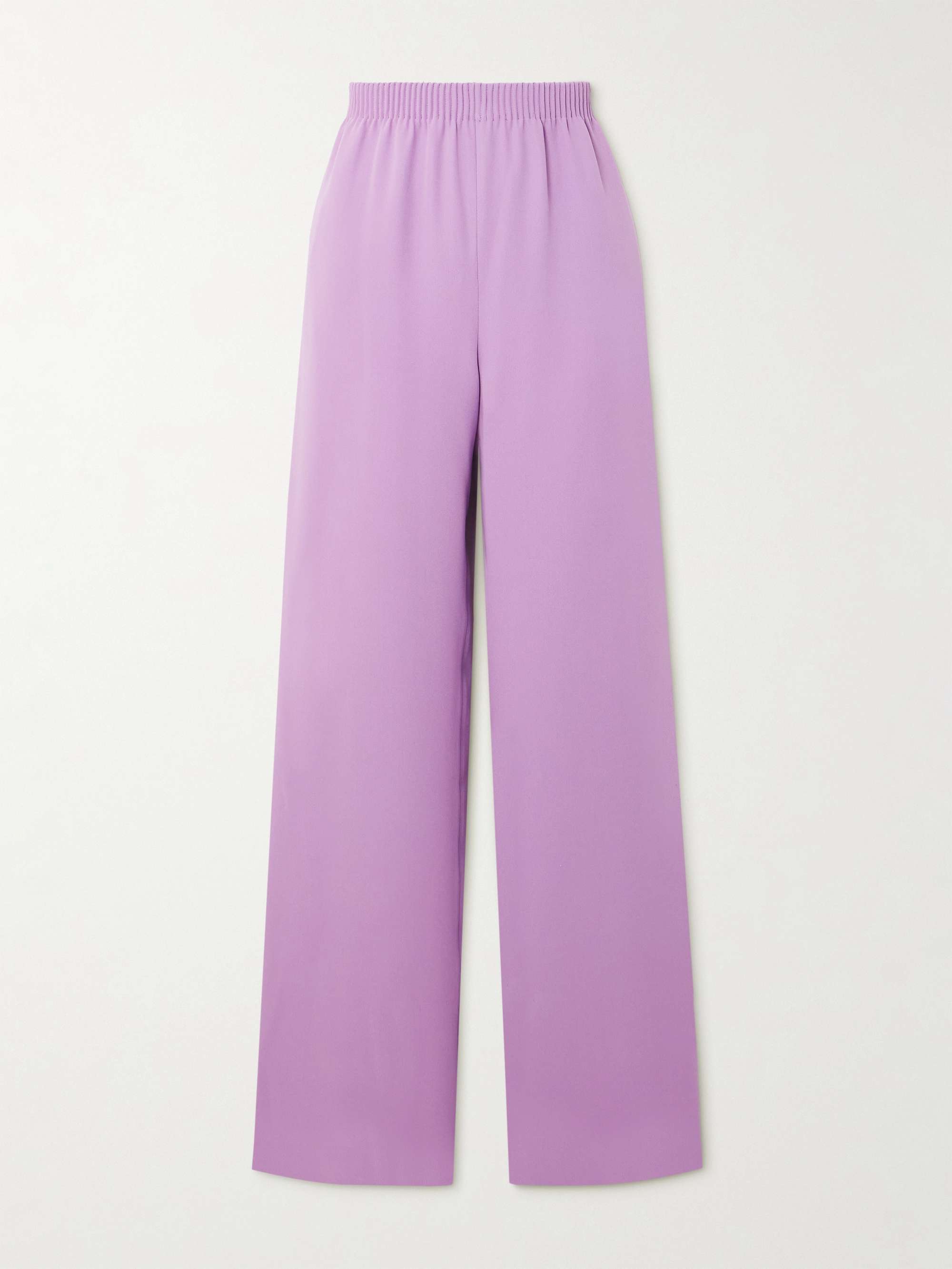Silk-cady wide-leg pants view