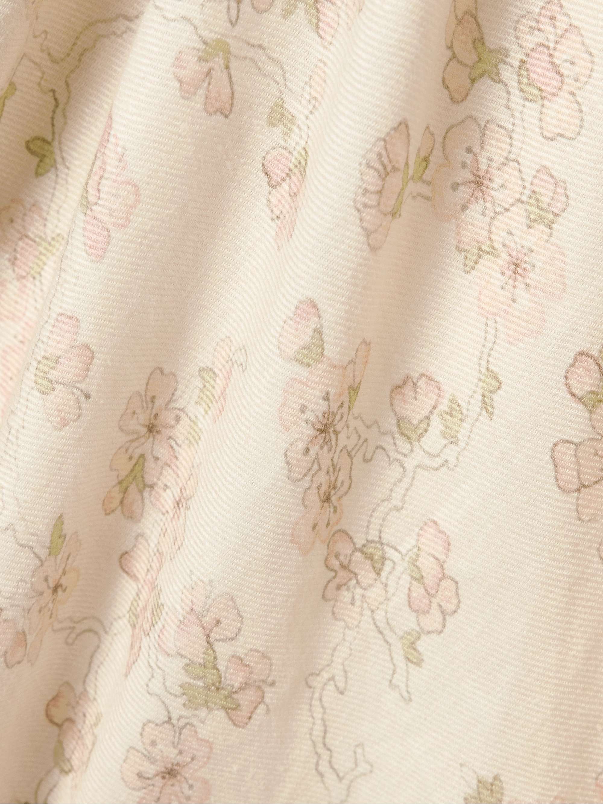 Belted floral-print linen and cotton-blend midi dress view