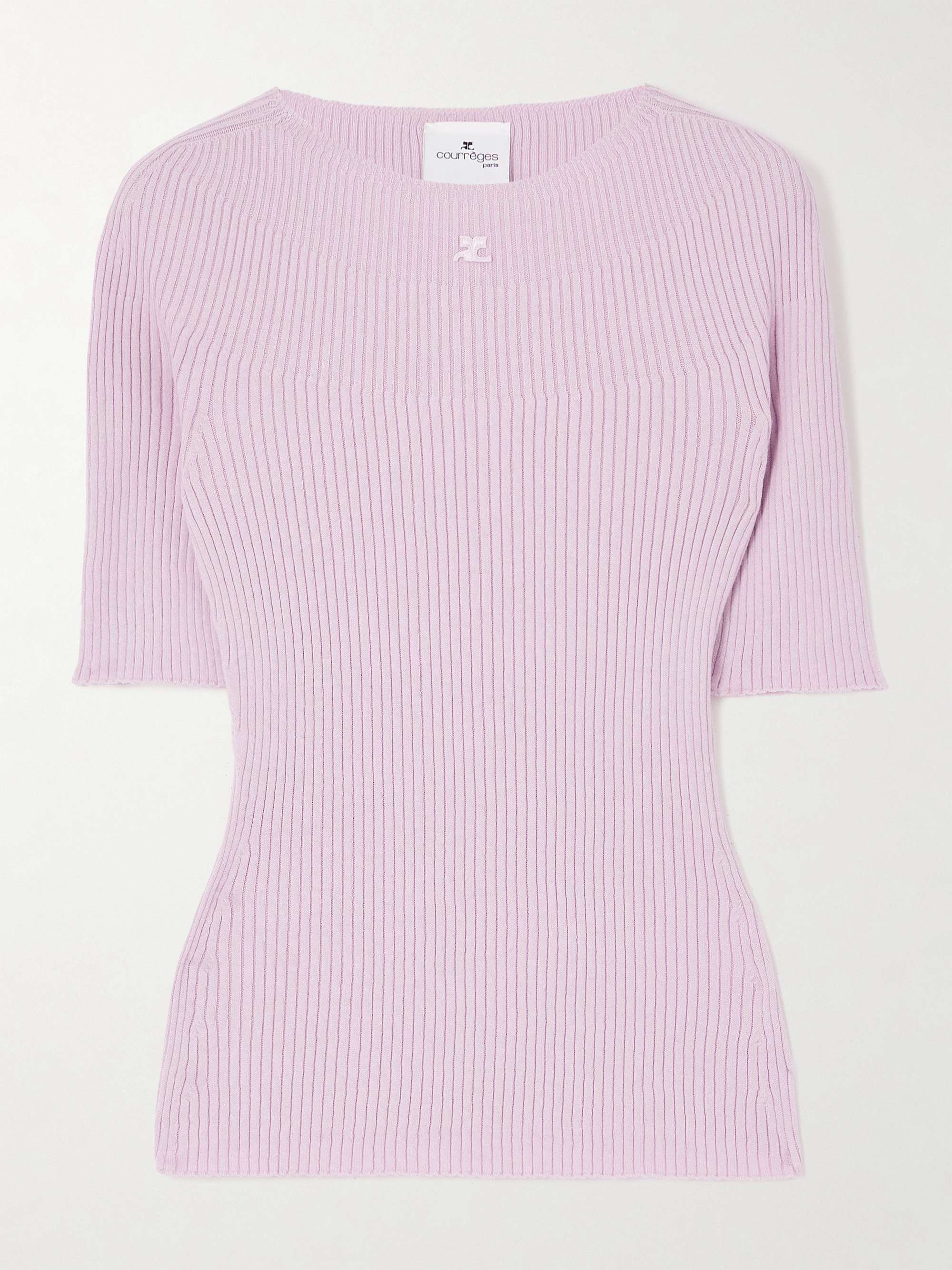 Ribbed cotton and wool-blend sweater view