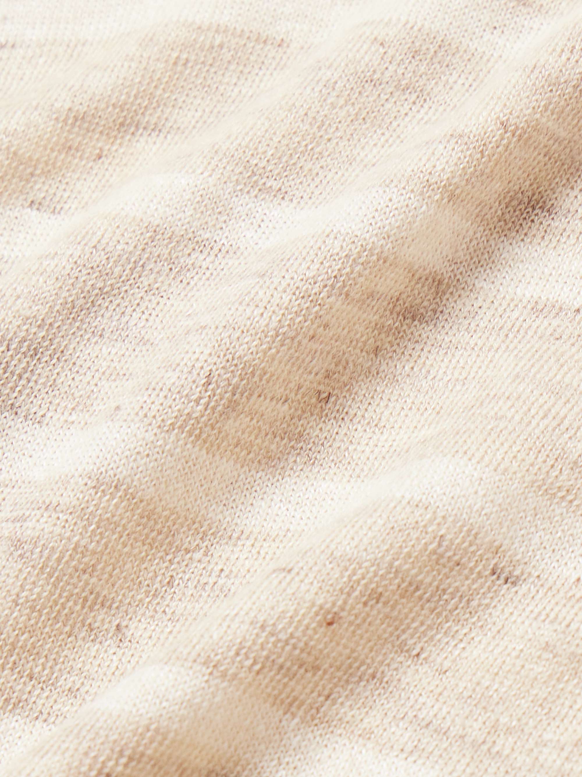 Striped Linen and Cotton-Blend T-Shirt view