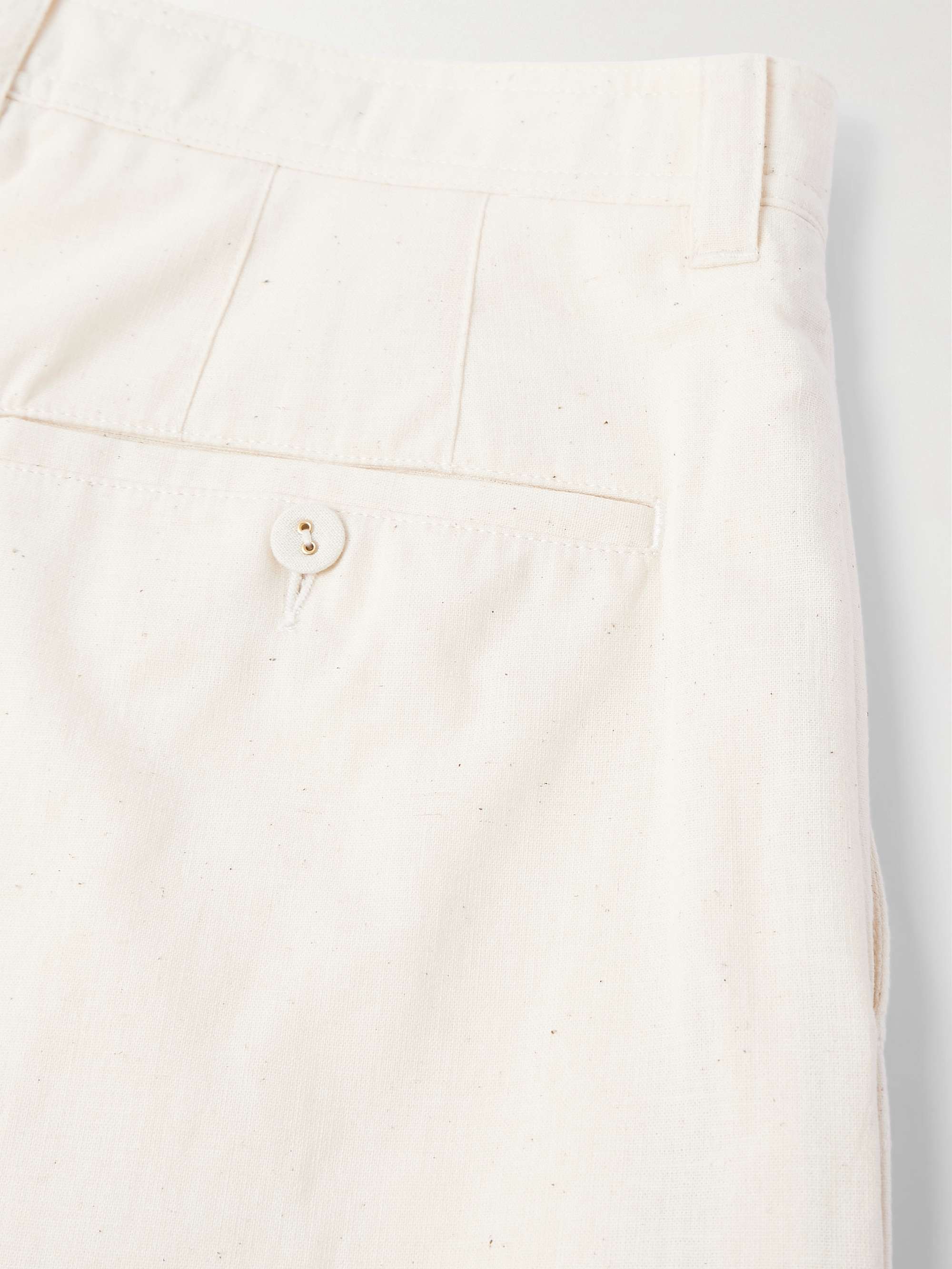 Straight-Leg Embroidered Cotton-Muslin Trousers view