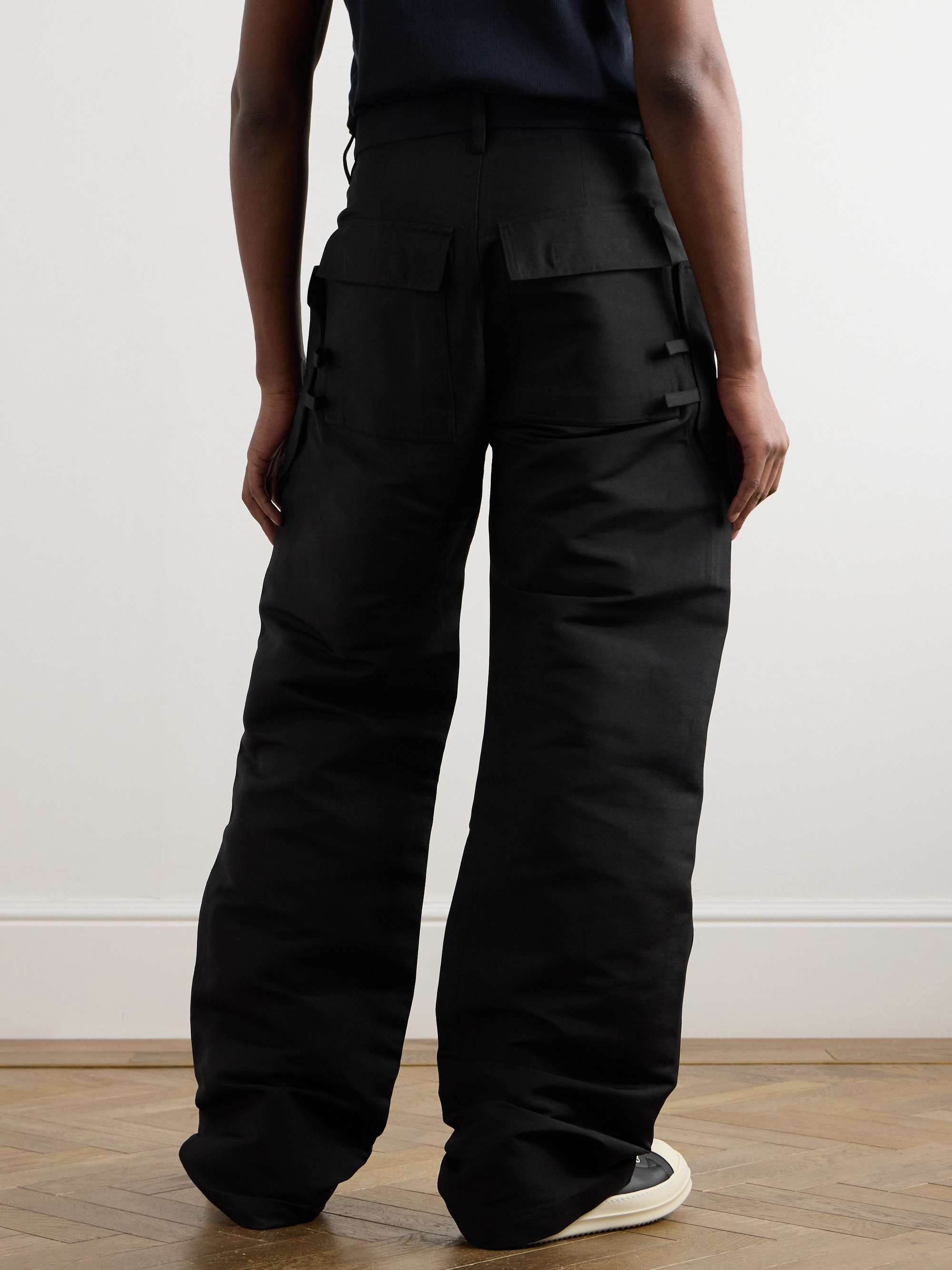 Stefan Wide-Leg Brushed Canvas Cargo Trousers view
