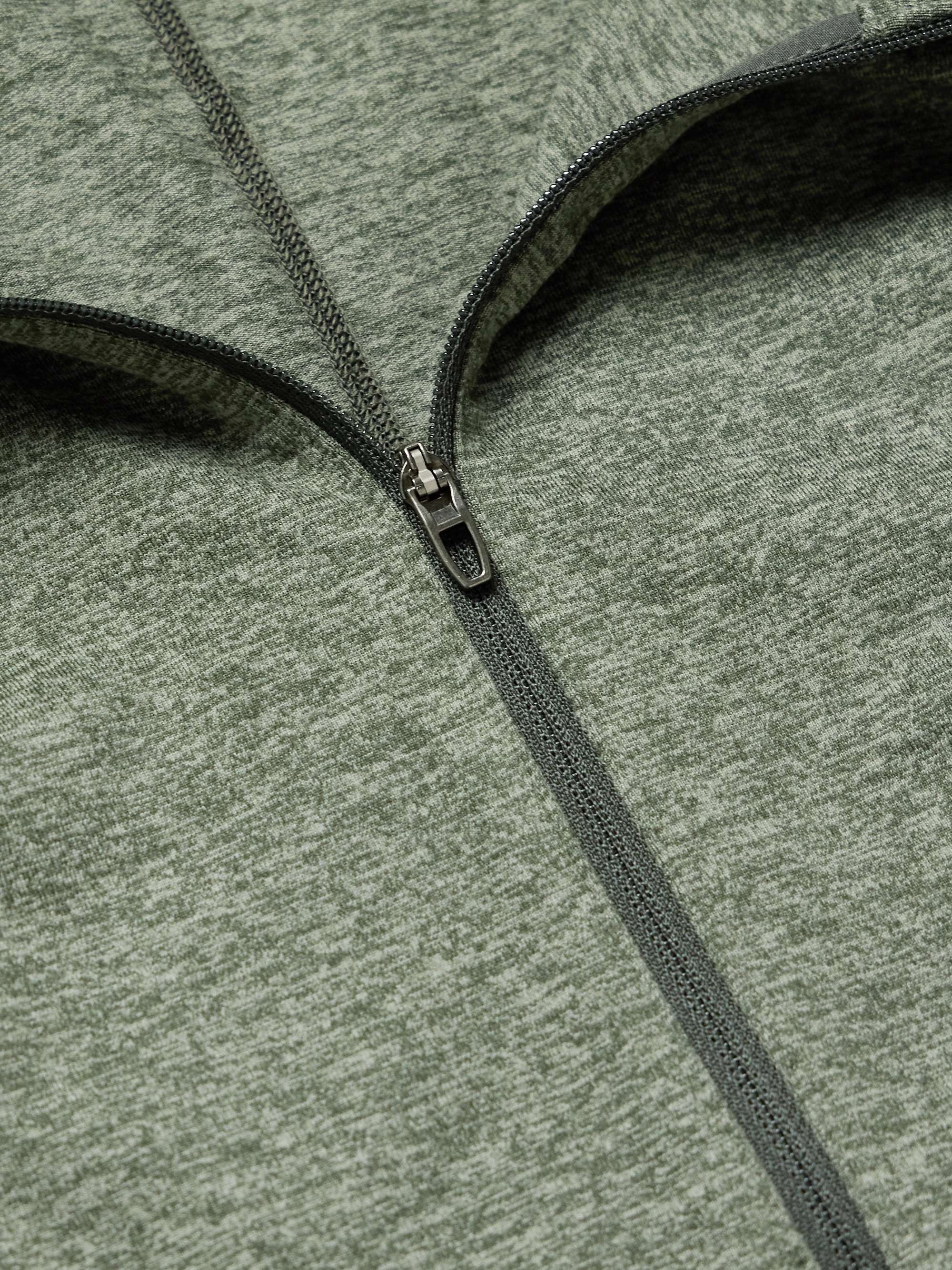 Slim-Fit Stretch Recycled-Jersey Half-Zip Top view