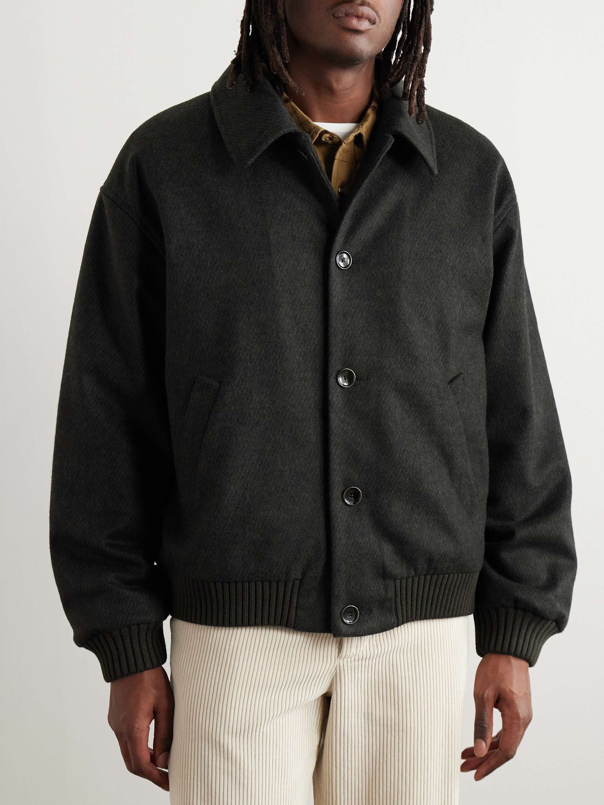 Bombon Wool and Cashmere-Blend Blouson Jacket view
