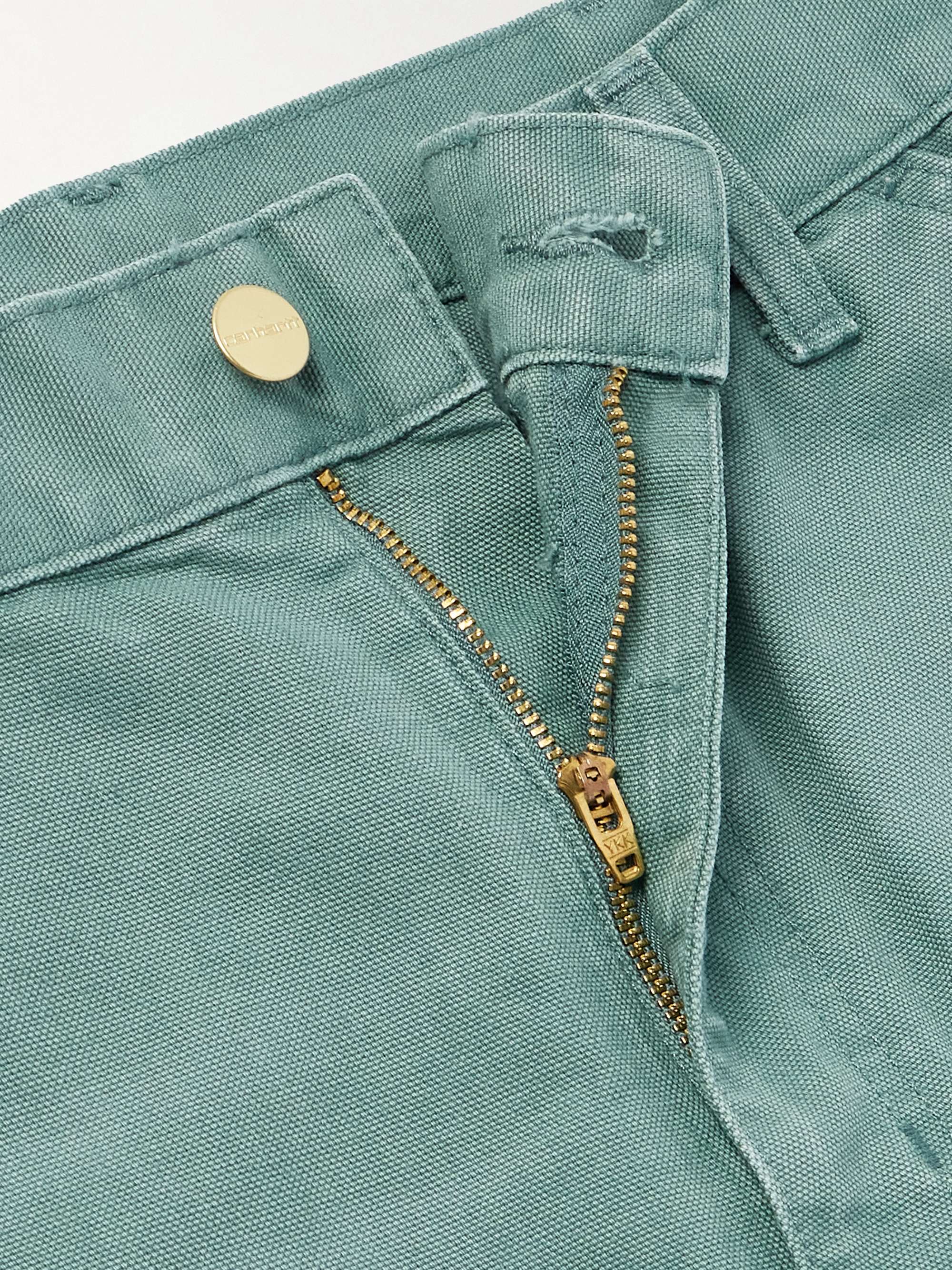 Double Knee Straight-Leg Organic Cotton-Canvas Carpenter Trousers view