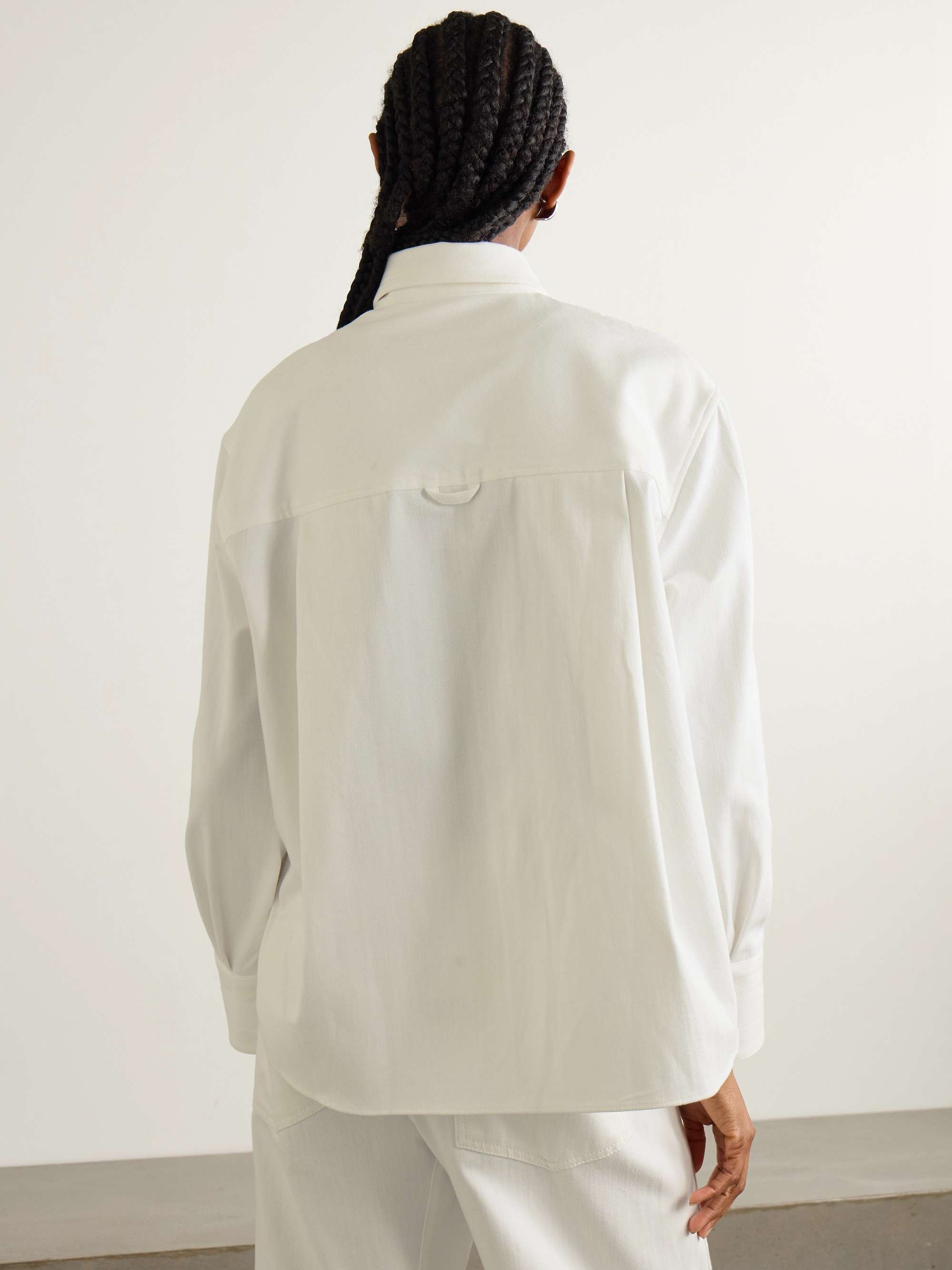 Oversized organic cotton-twill shirt view