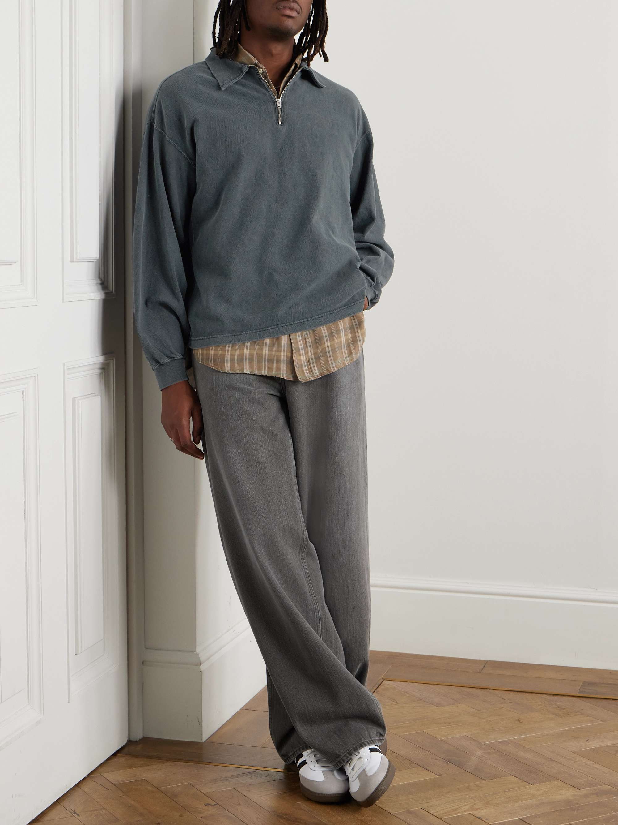 Washed Cotton-Jersey Polo Shirt view