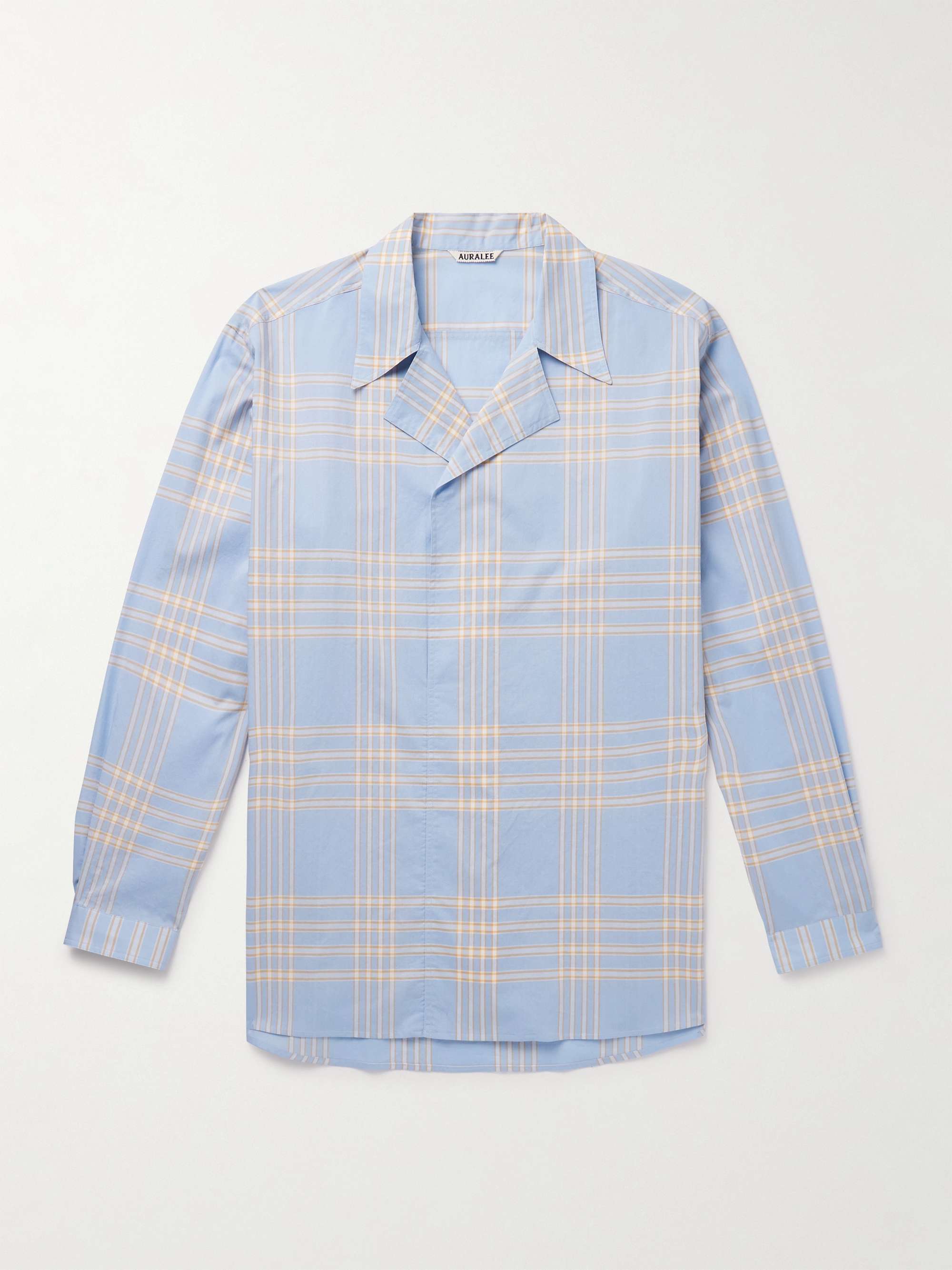 Camp-Collar Checked Cotton Shirt view