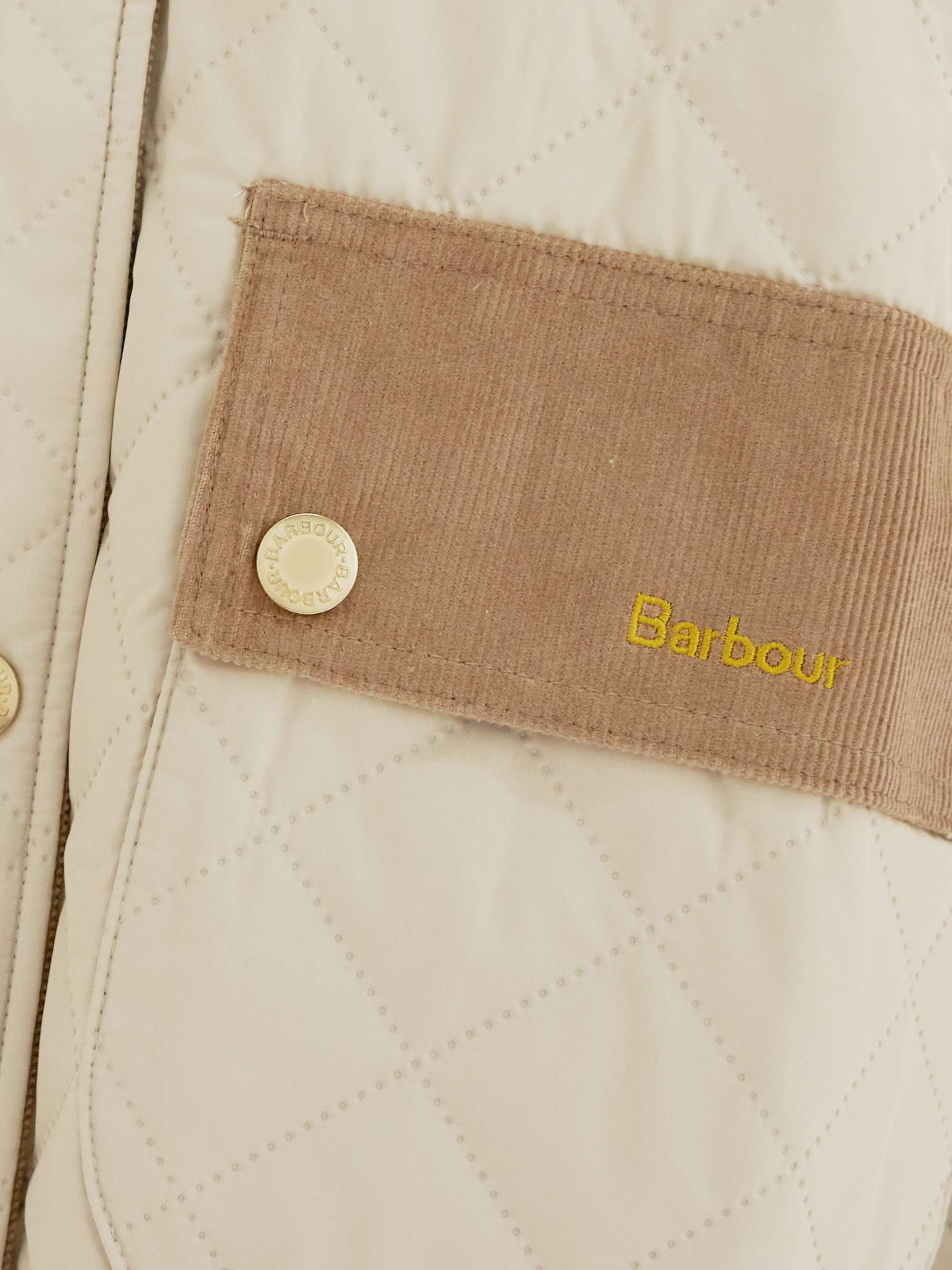 Corinne cotton corduroy-trimmed quilted shell jacket view