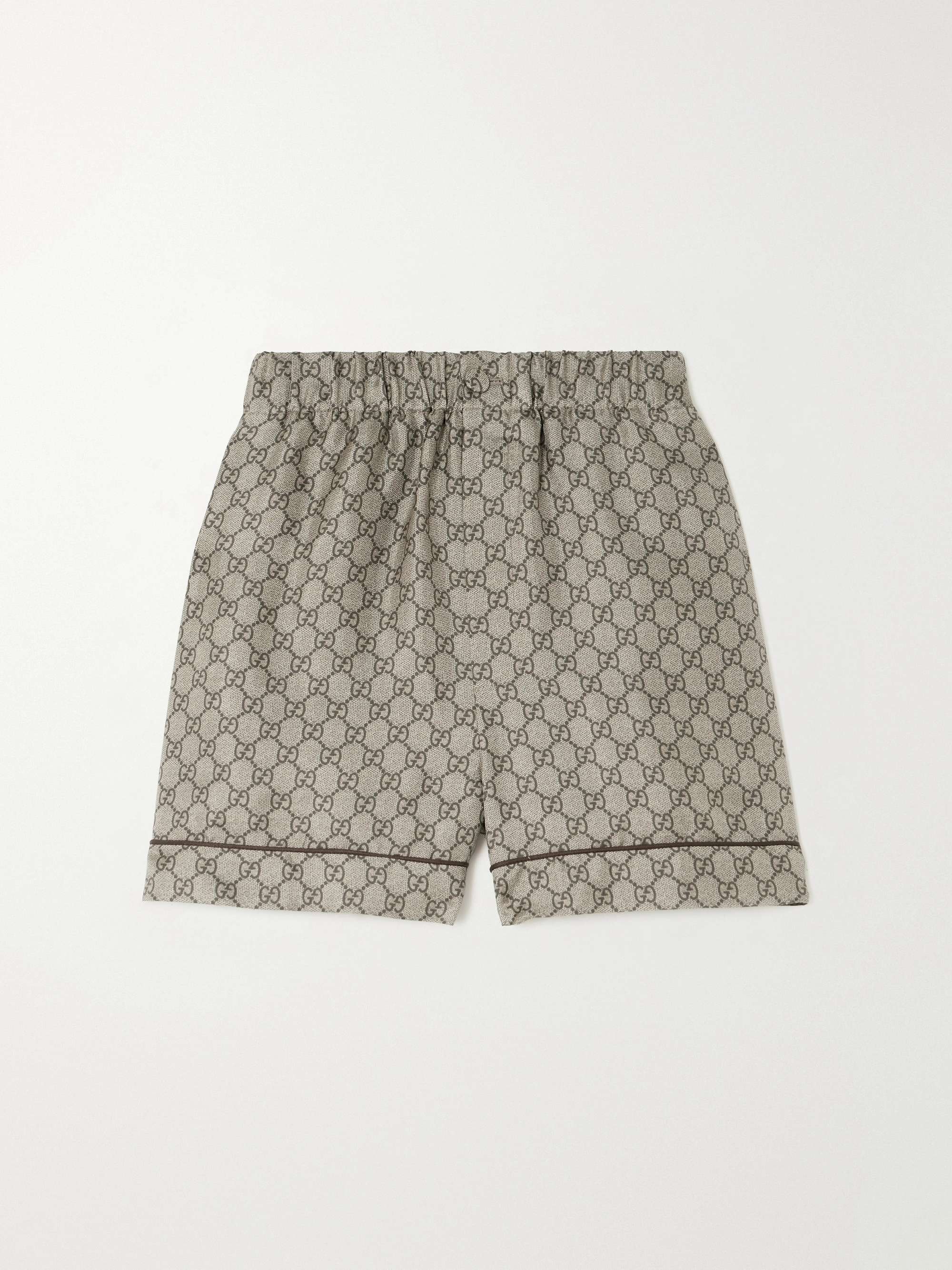 GG Supreme printed silk-twill shorts view