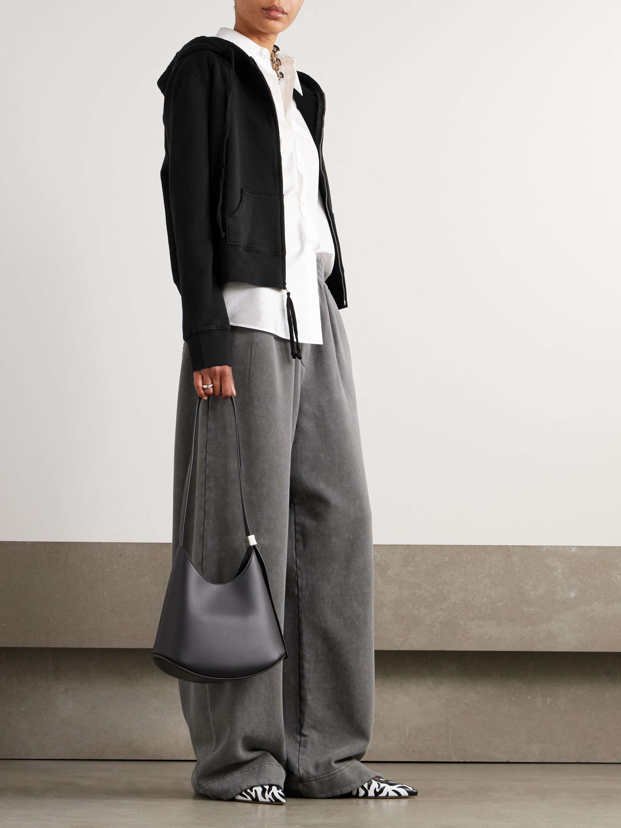 Callie cotton-jersey hoodie view