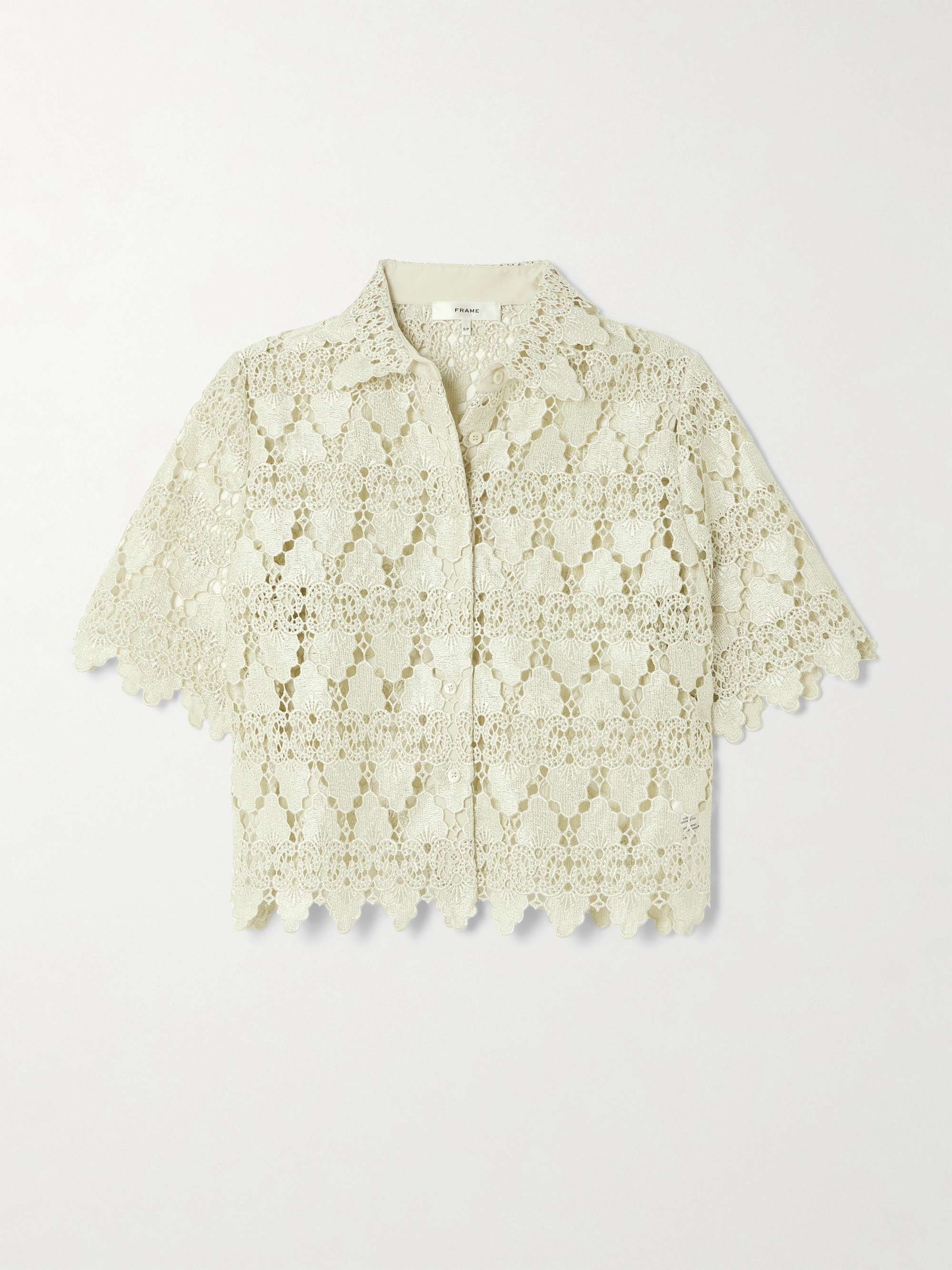 Scalloped lace shirt view