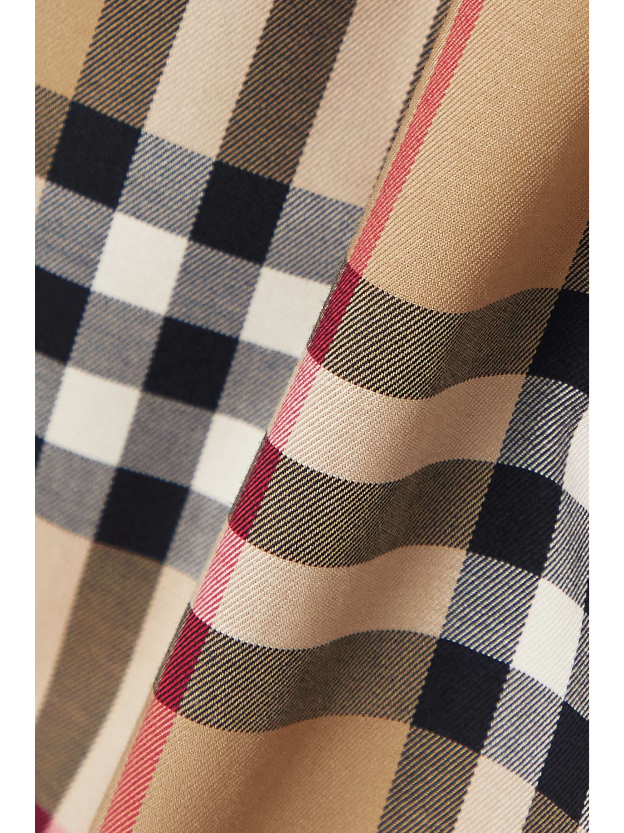 Striped checked cotton-blend shorts view