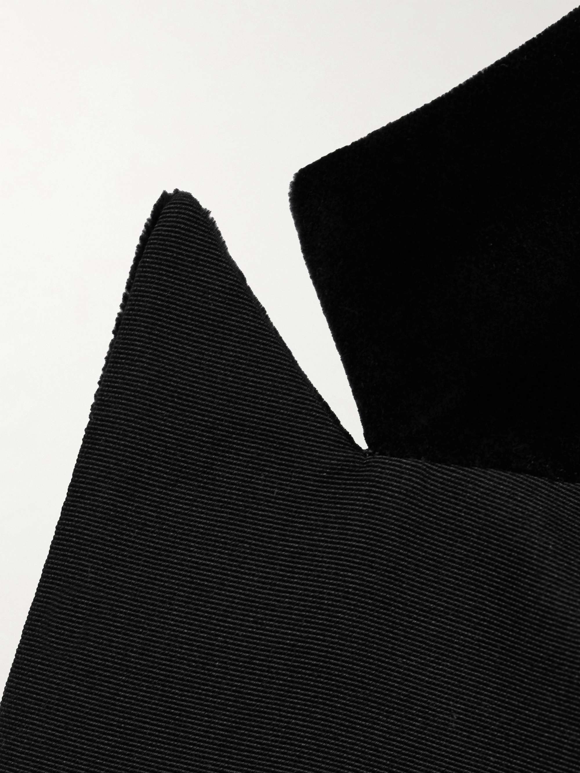 Slim-Fit Twill-Trimmed Cotton-Velvet Tuxedo Jacket view
