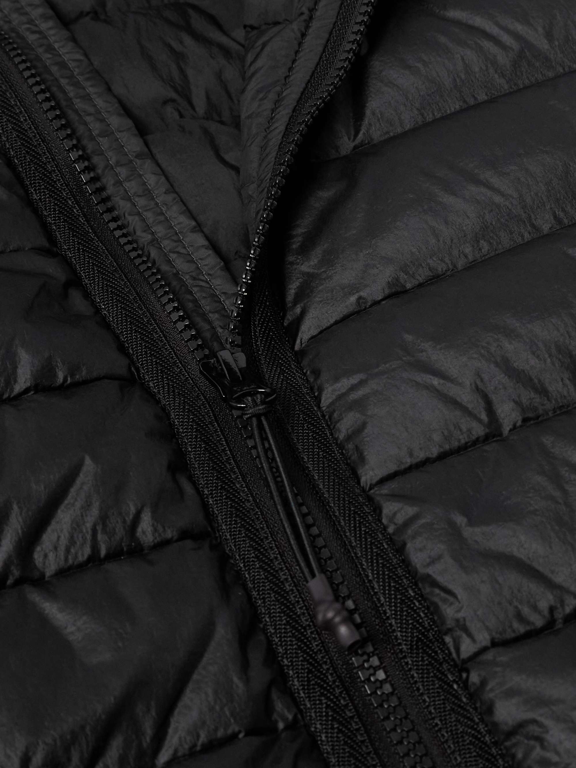 Logo-Appliquéd Quilted Shell Hooded Down Jacket view