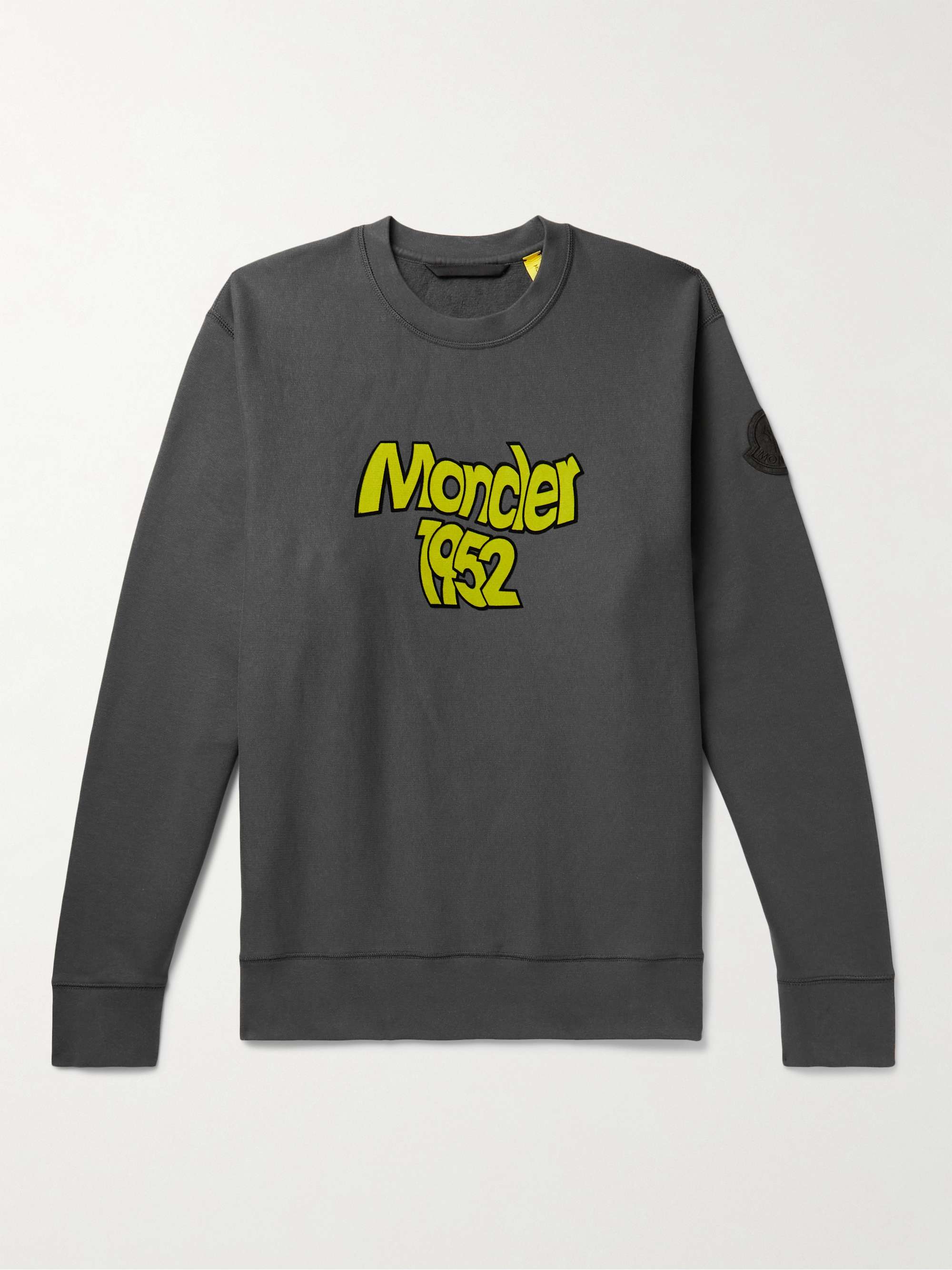 2 Moncler 1952 Logo-Flocked Cotton-Jersey Sweatshirt view