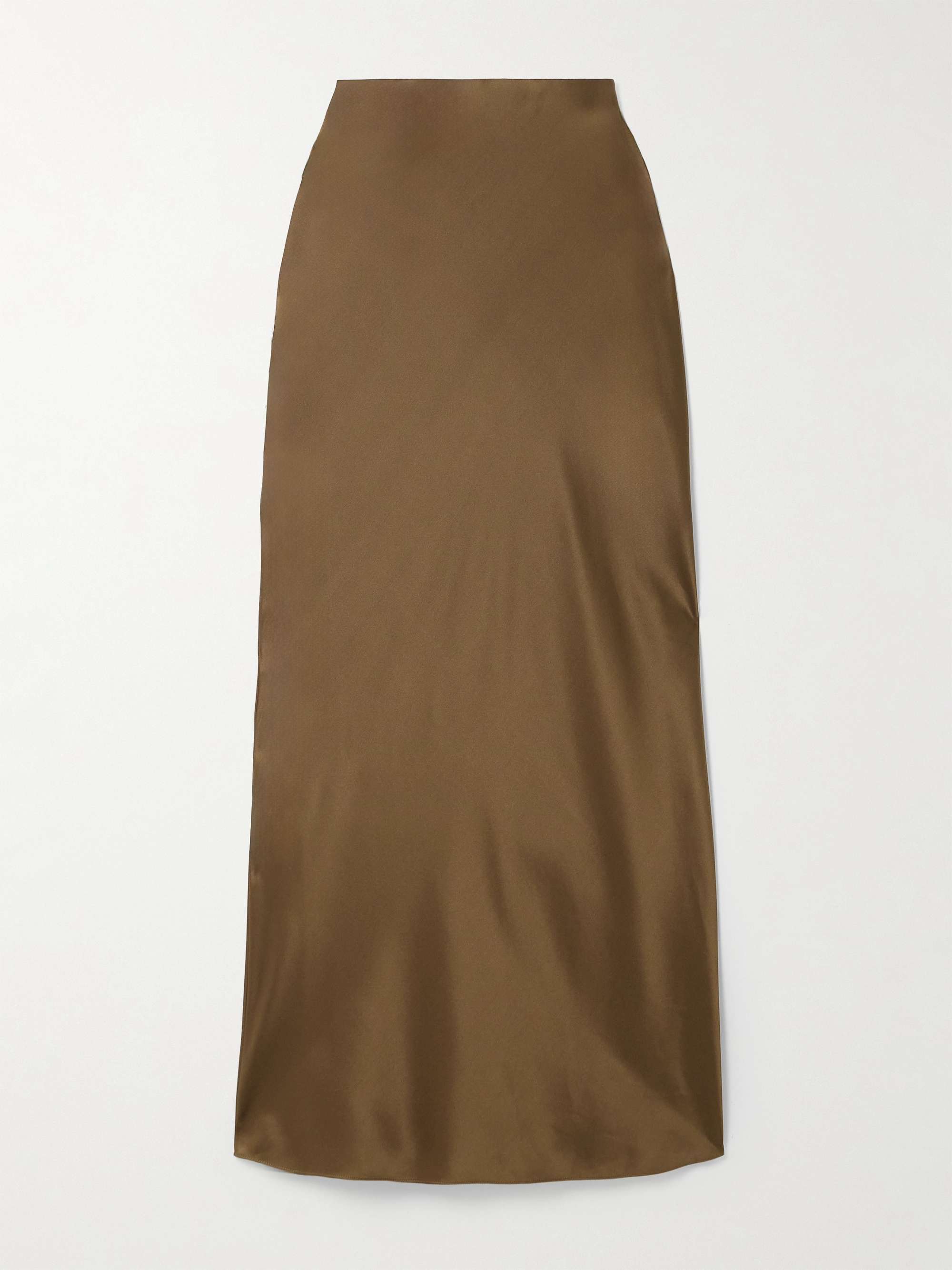 Silk-satin maxi skirt view