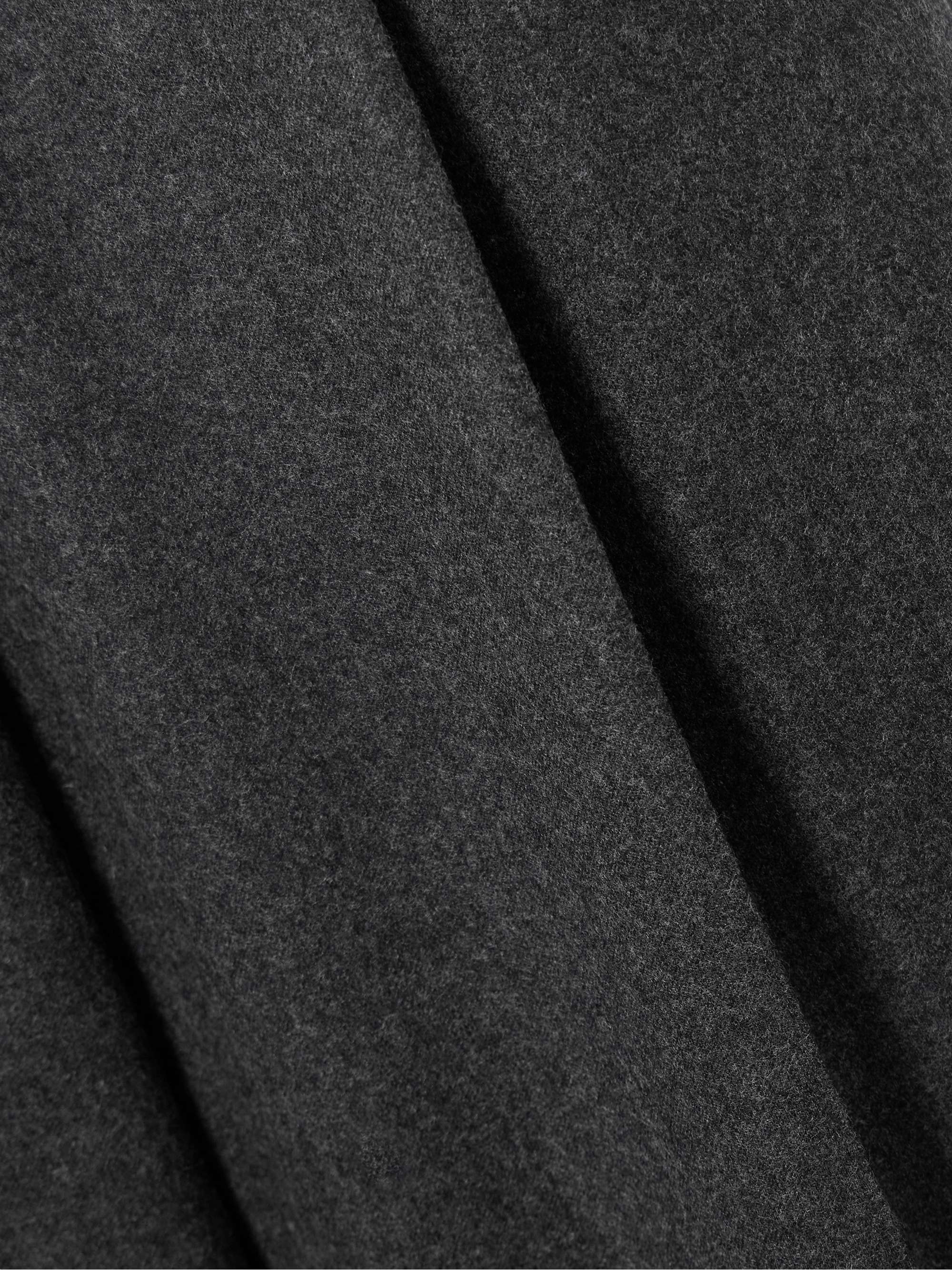 Pleated wool tapered pants view