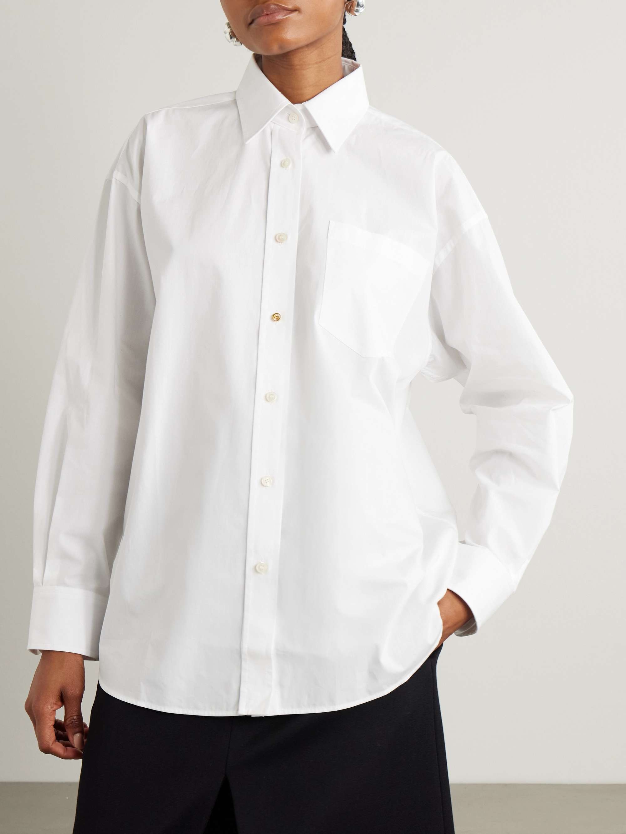 + NET SUSTAIN organic cotton-poplin shirt view