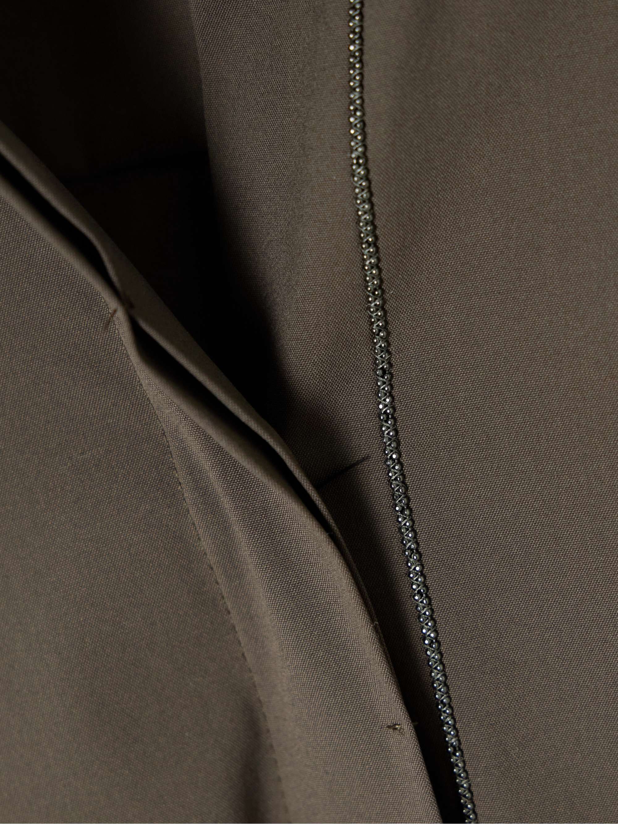 Bead-embellished cotton-blend poplin shirt view