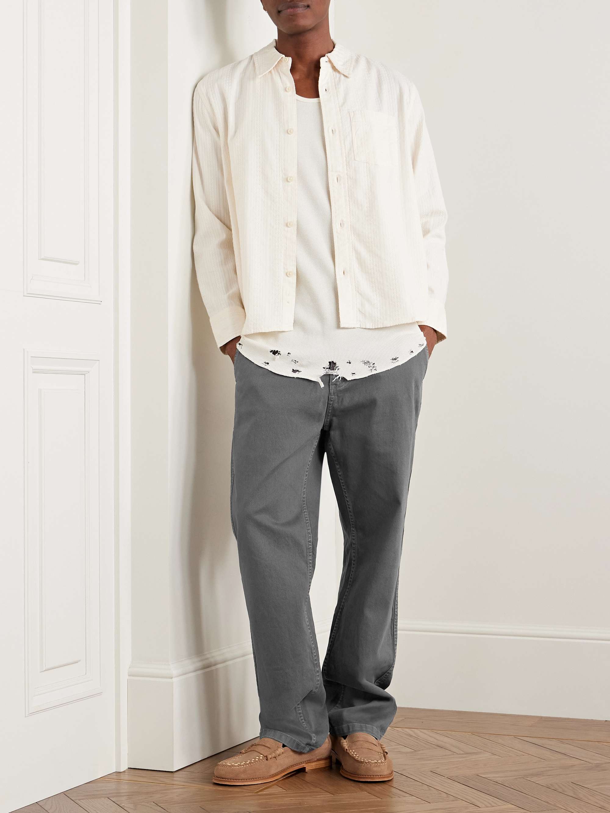 Embroidered Cotton-Blend Shirt view